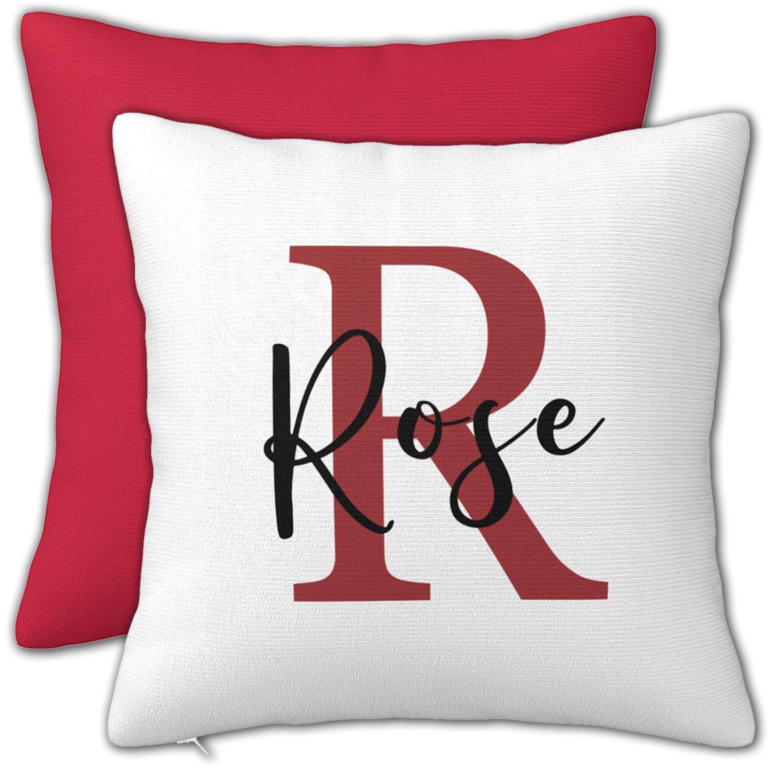 Personalized Pillow Cases with Name - Custom Letter Throw Pillow Covers - Alphabet Home Decor Cushion Cover - for Sofa Couch Bedroom Car Chair Home Decor(12"x 12")