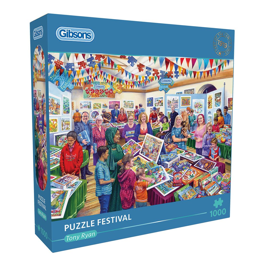 Gibsons Puzzle Festival 1000 Piece Jigsaw Puzzle – Community Scene for Adults & Teens, Sustainable Premium 100% Recycled Board for Puzzle Enthusiasts — image 1