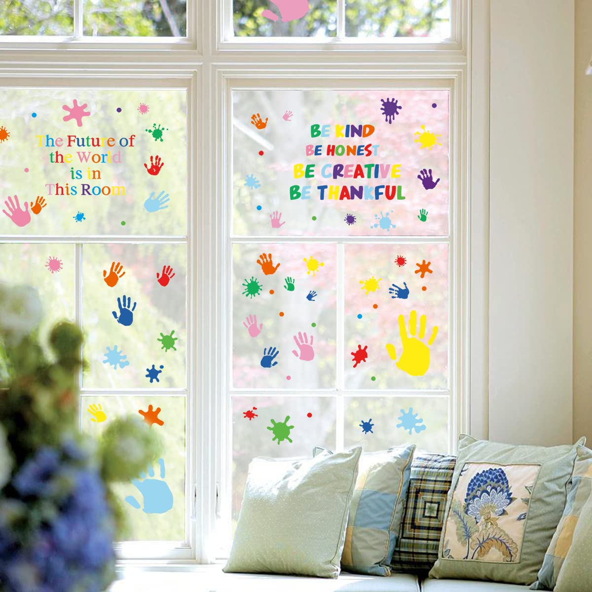 Removable Inspirational Kids Window Stickers Colorful Kids ...