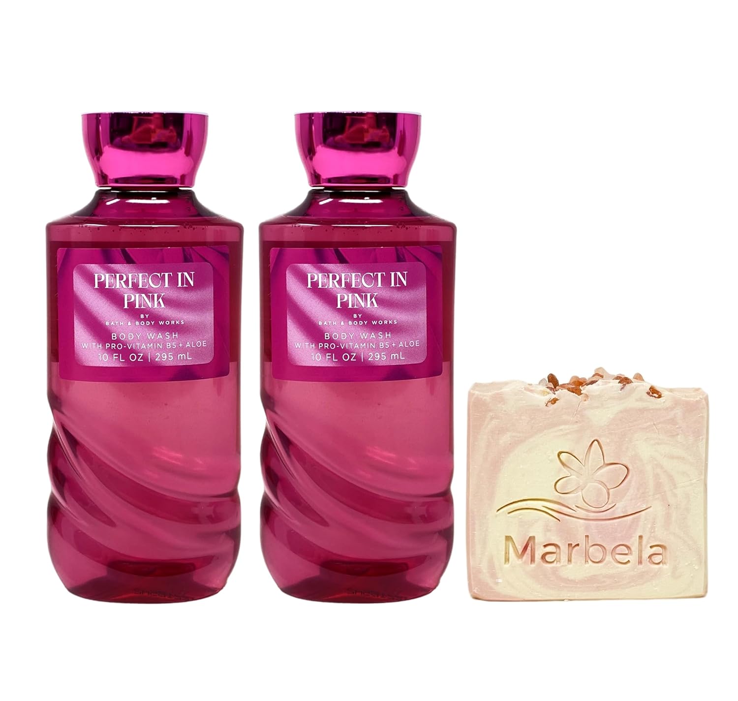 Bath & Body Works Perfect In Pink 2 Piece Body Wash Value Pack with a Himalayan Salts Springs Bar Soap - Full Size