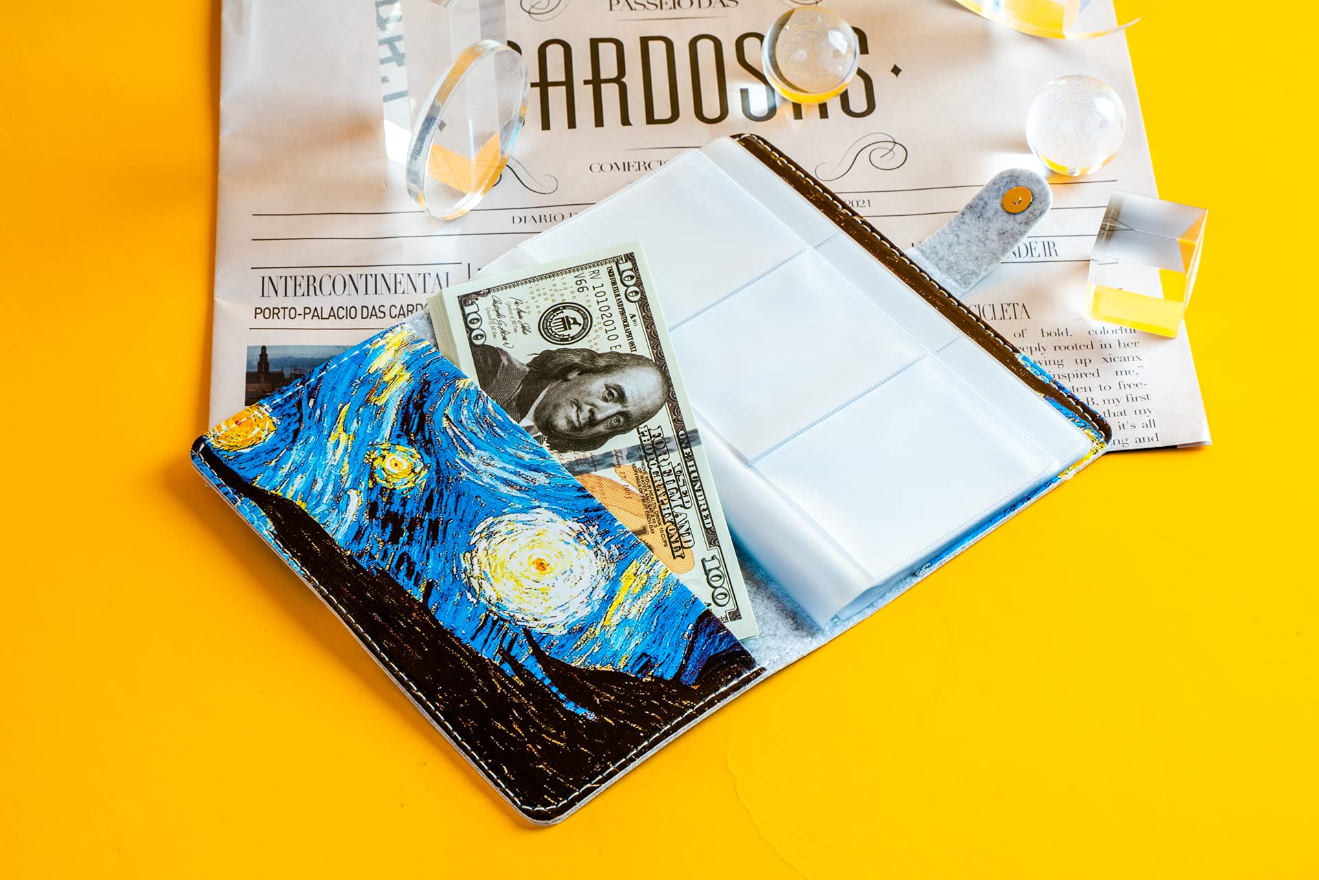 lizimandu Tarjetero para tarjetas de visita, funda para tarjetas de visita de piel sintética, organizador para tarjetas de identificación, para hombres y mujeres, capacidad para hasta 96 tarjetas, 1