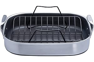 Hybrid Nonstick Roasting Pan with Rack: A Culinary Marvel for Health-Conscious Chefs
