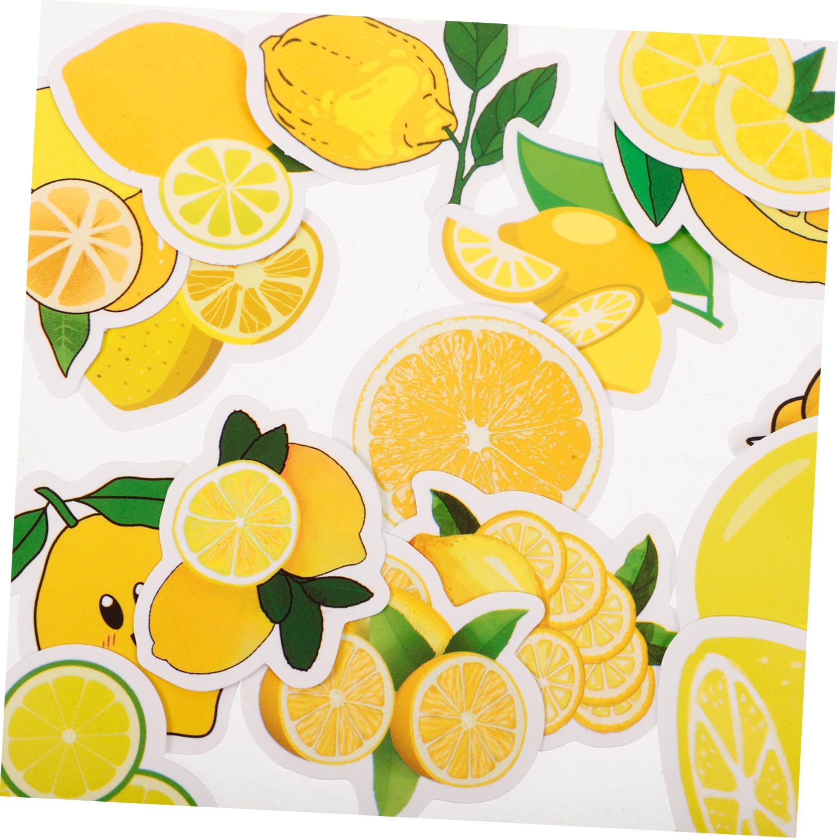 Pegatinas de Limón Adorables para Maletas, 50 Piezas Amarillas | Autoadhesivas, Diseño de Patrón Adorable, Decorativas para Crear Obras y Regalar a Amigos
