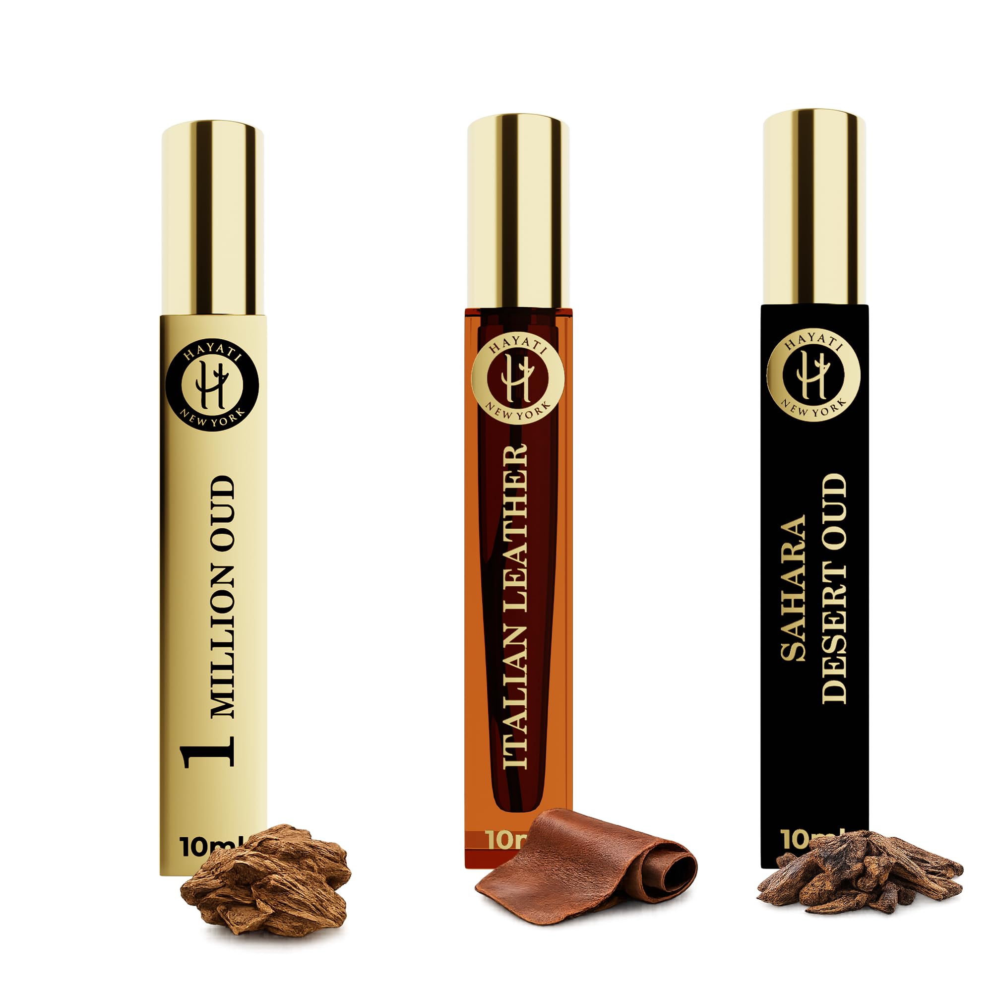 Men's Eau de Parfum Travel Gift Set, 3 x 10ml - Sahara Desert OUD, 1 Million OUD, Italian…