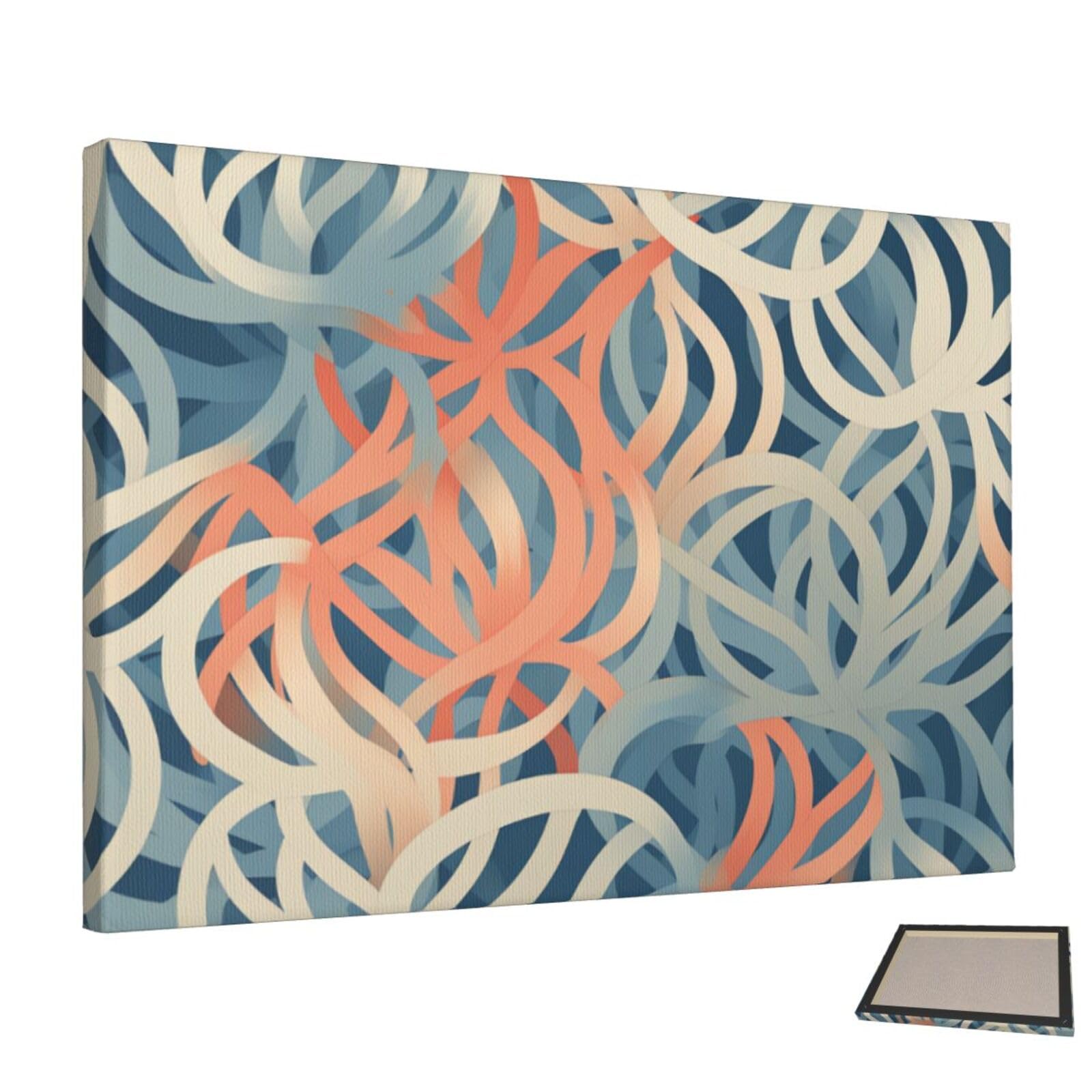 Peinture murale décorative sur toile corail - Solution pour murs vides - 8