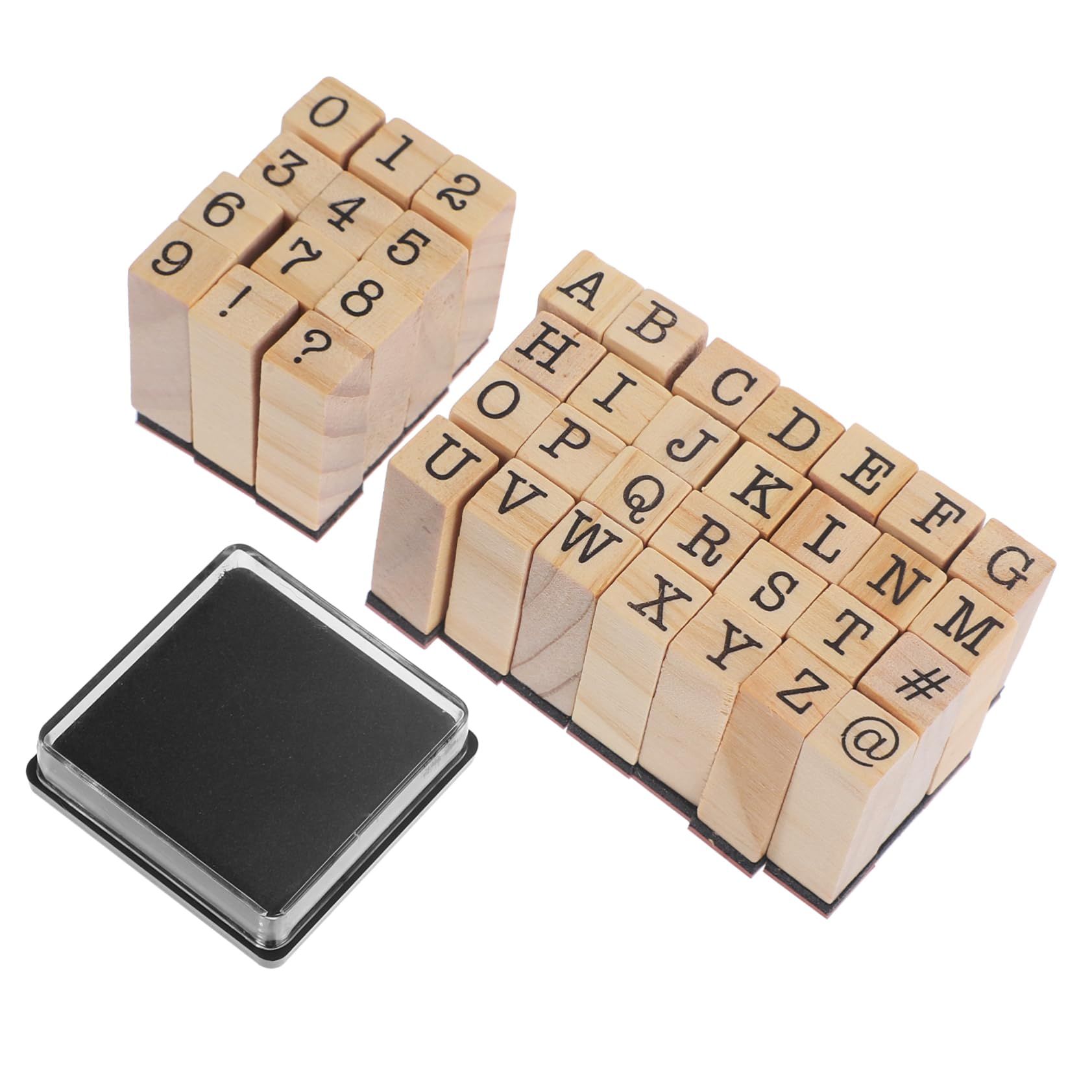 NUOBESTY 200stücke Teiliges Holzstempel Für Scrapbooking Journaling Und Kartenherstellung Alphabet Und Zahlen Aus Robustem Holz Für Kreative Bastelprojekte