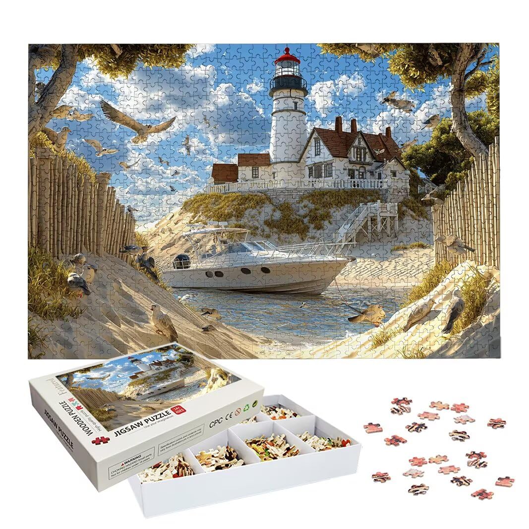 Puzzle 5000 Piezas, Puzzle Playa de Madera para Adultos, Regalos -2546