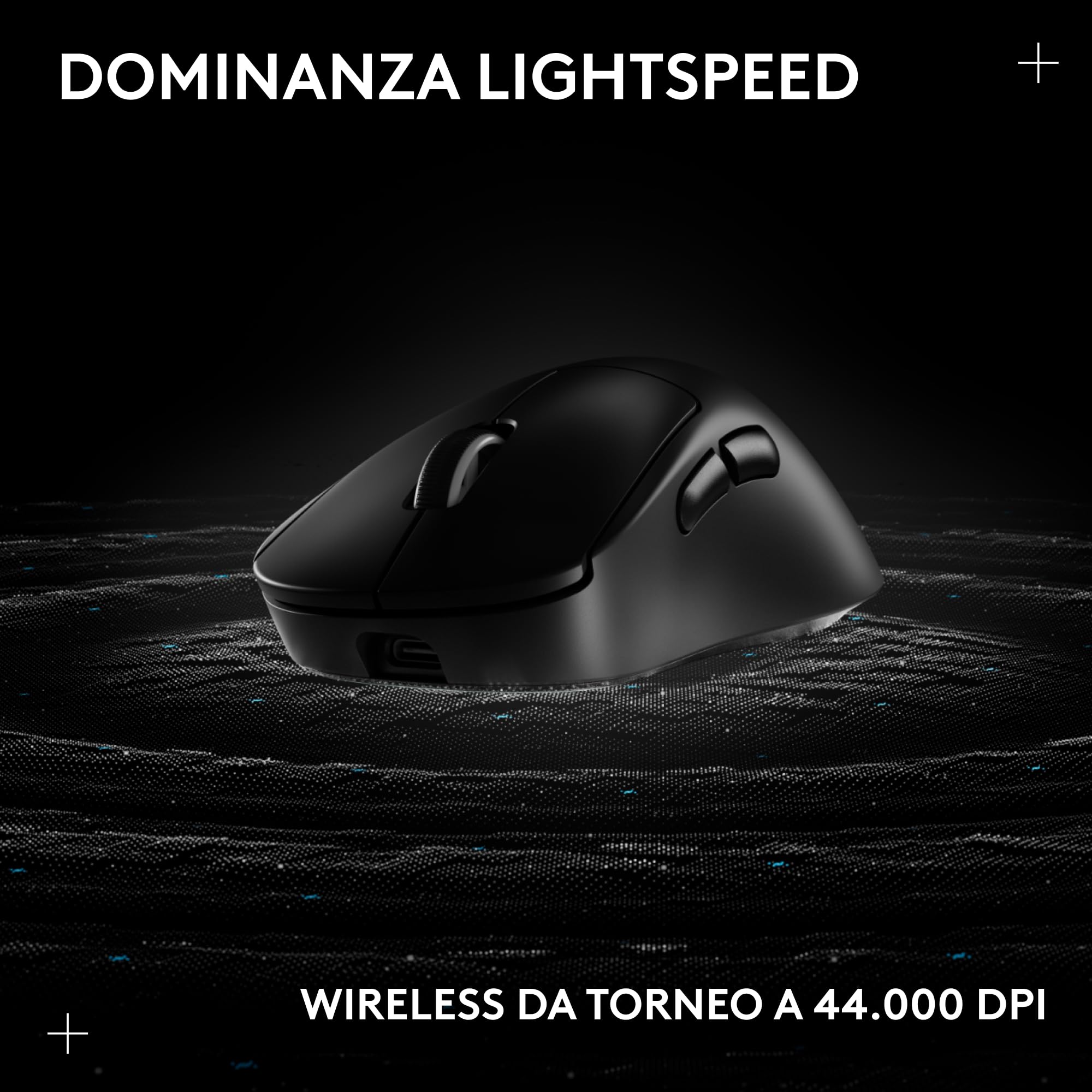 Logitech G PRO X SUPERLIGHT 2 DEX wireless gaming mouse, 60g pro-grade right-handed mouse with 5 programmable buttons, USB-C charging, 44k DPI sensor, up to 8 kHz polling for PC/Mac - Nero