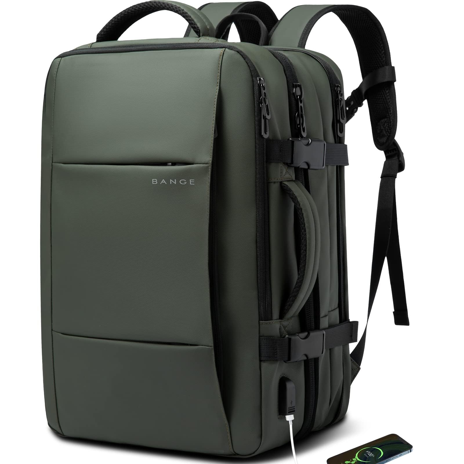 Red Lemon Titan Ultrafit Plus Bange Series 15.6-Inch Laptop Backpacks for Men and Women 45L Outdoor and Camping 3In1 Office Bags,Travelling,Backpack (with Bottle Holder), Green-image-8