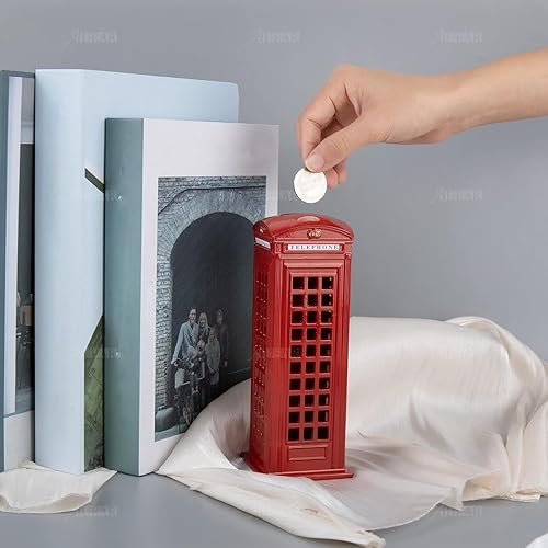 Miniatura 4 de AUEAR, Caja modelo de moneda del dinero de la hucha de la cabina telefónica de Londres de 7 pulgadas para la decoración del hogar