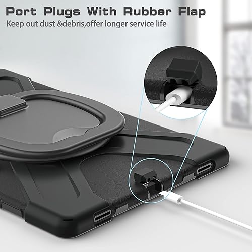 Miniatura 211 de Funda resistente para Galaxy Tab S10 Ultra 2024/S9 Ultra 2023/S8 Ultra 2022, funda híbrida resistente con soporte para bolígrafo S, funda a prueba