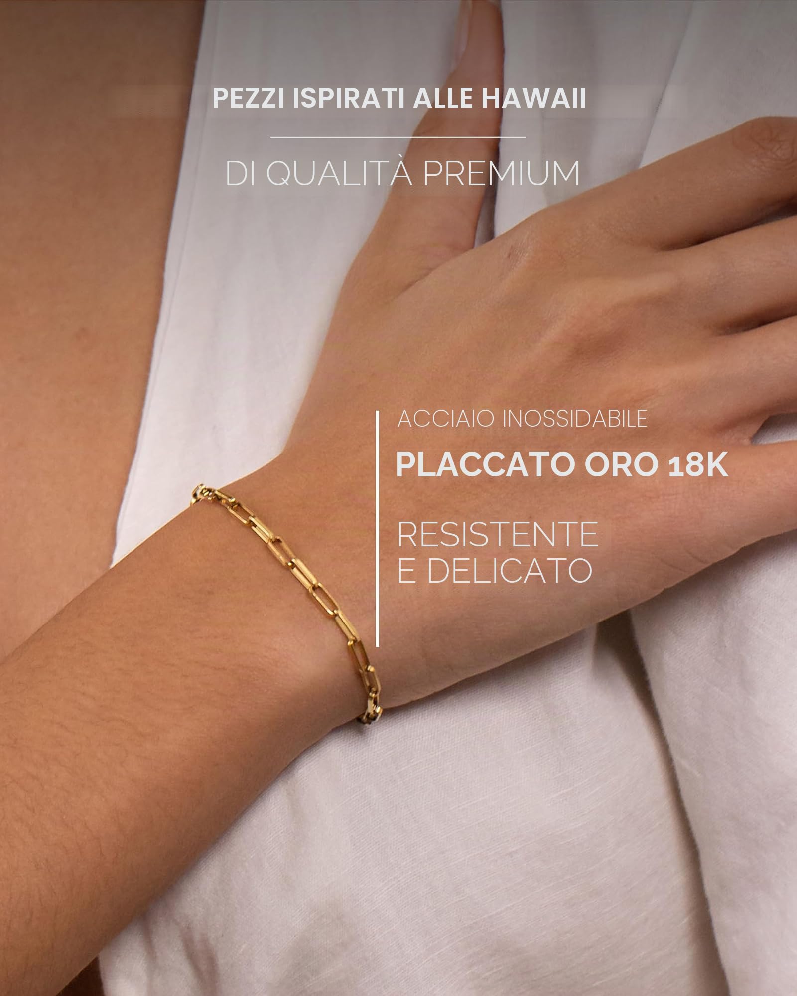 Purelei Waina - Bracciale da donna impermeabile, elegante e semplice, in acciaio inossidabile, regalo per donne, lunghezza regolabile da 16 a 19 cm