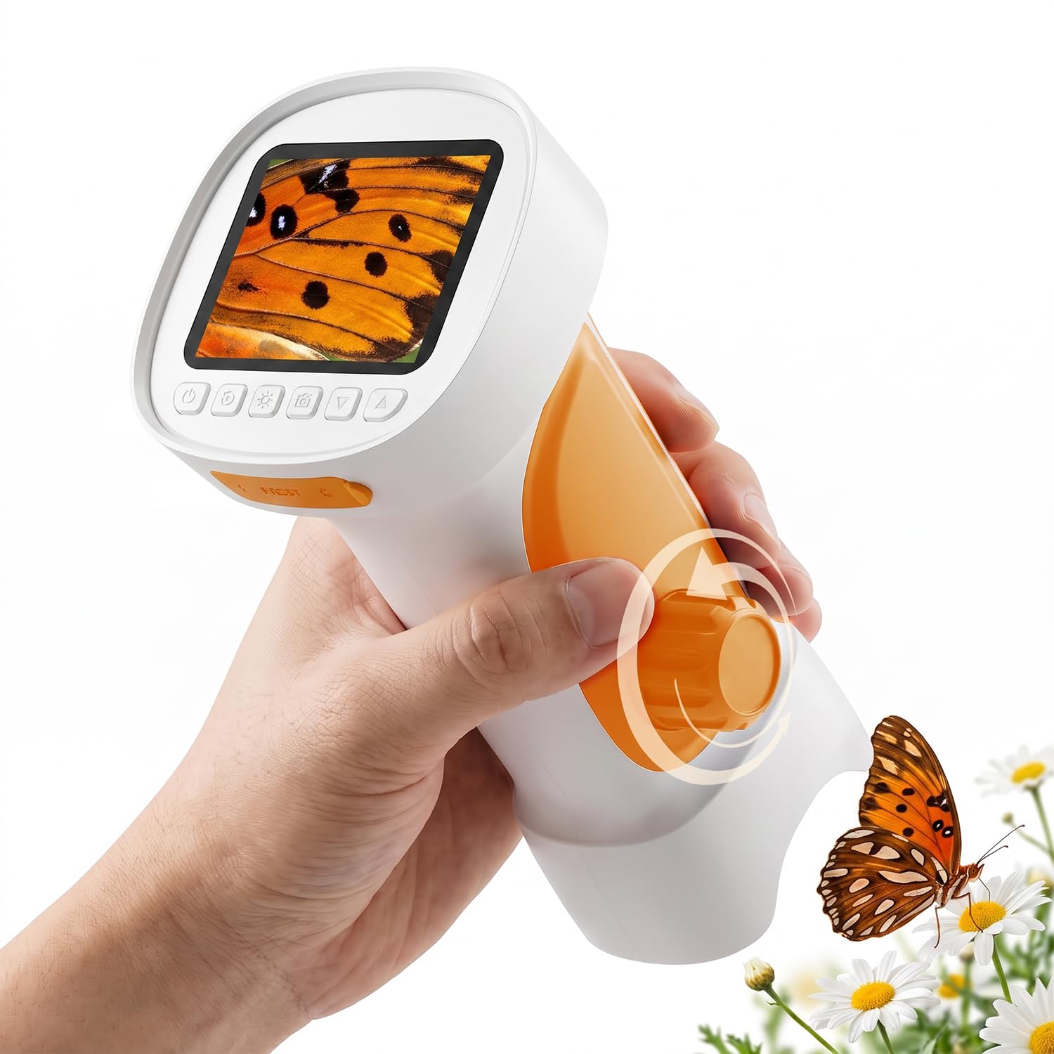 ASPOVEN Microscopio Bambini 1000X con Schermo, Scattare Foto, Video | Microscopio Portatile Digitale con 2.4" IPS, LED, USB, Esperimenti Scientifici Regalo Bambino 4-12 anni