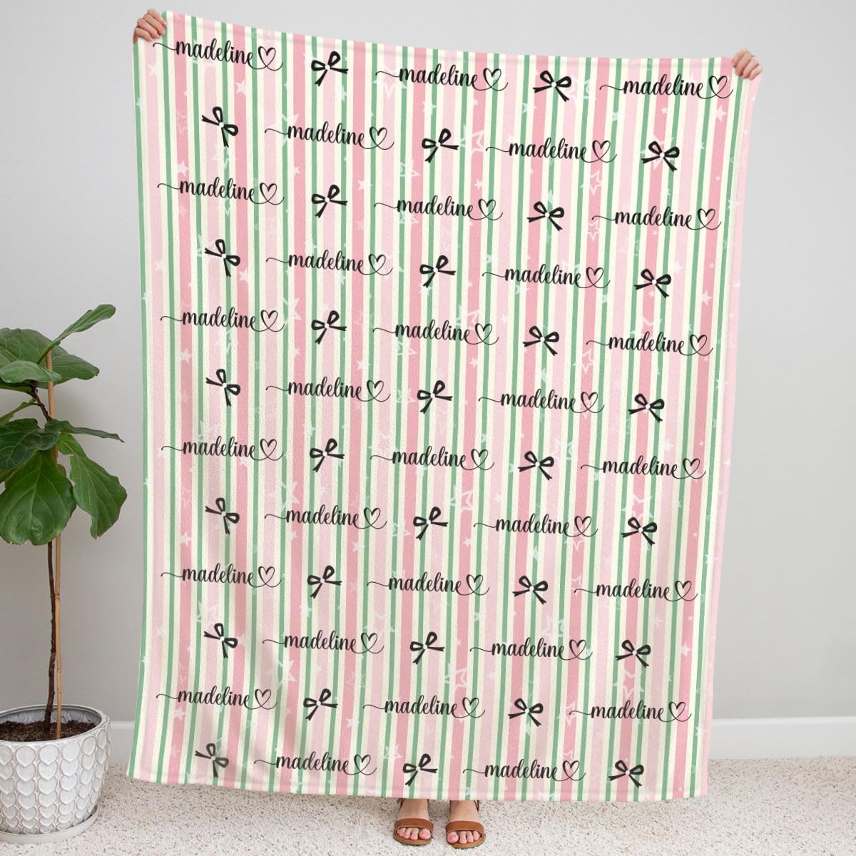 Blanket with Names Personalized, Custom Blanket Name for Women, Blankets with Names On Them 5