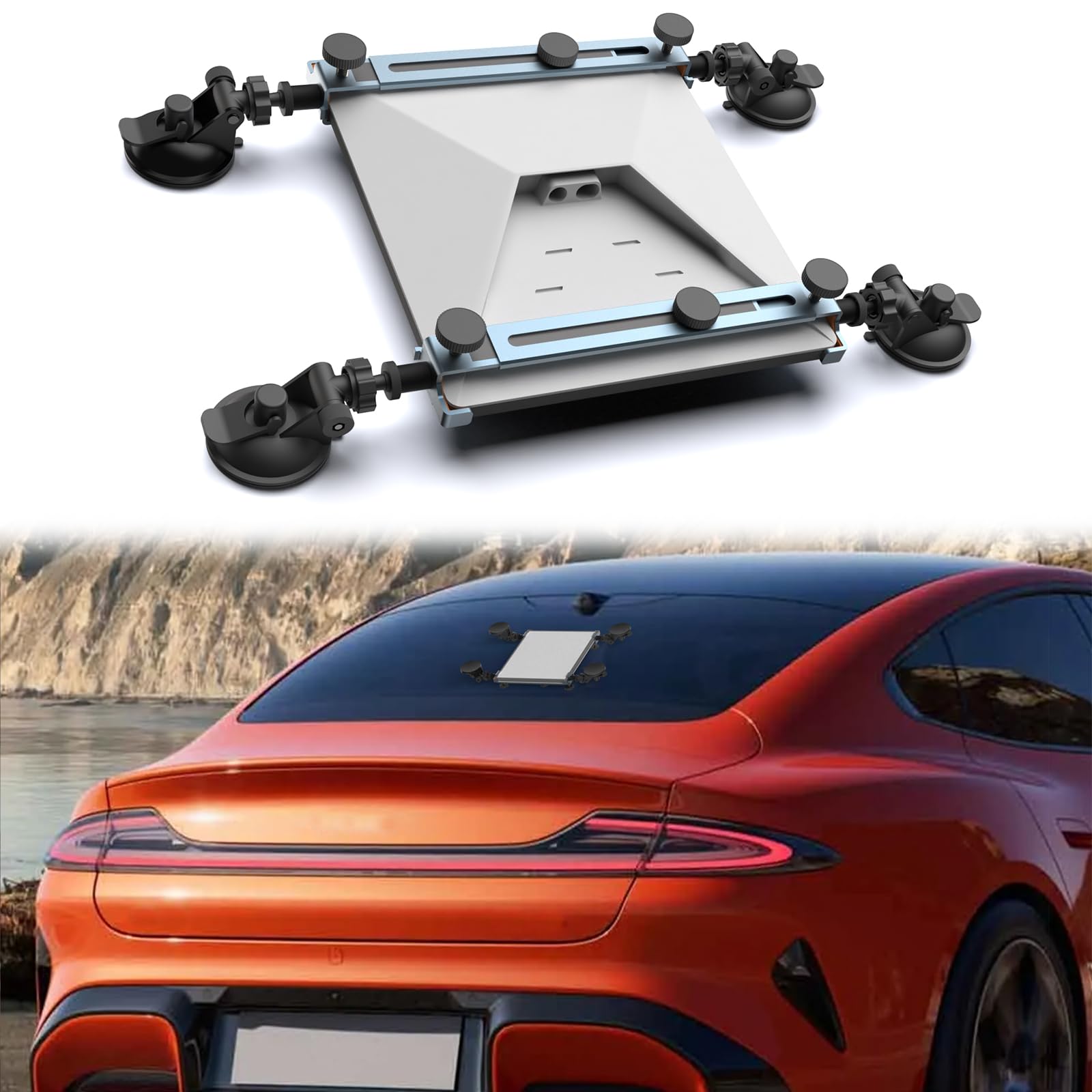 YAJECT Vehicle Suction Cup Mount for Starlink Mini, Sunroof & Rear Window Mount Starlink Mini for Car, RV, Sailing, Airplane, Aluminum Alloy