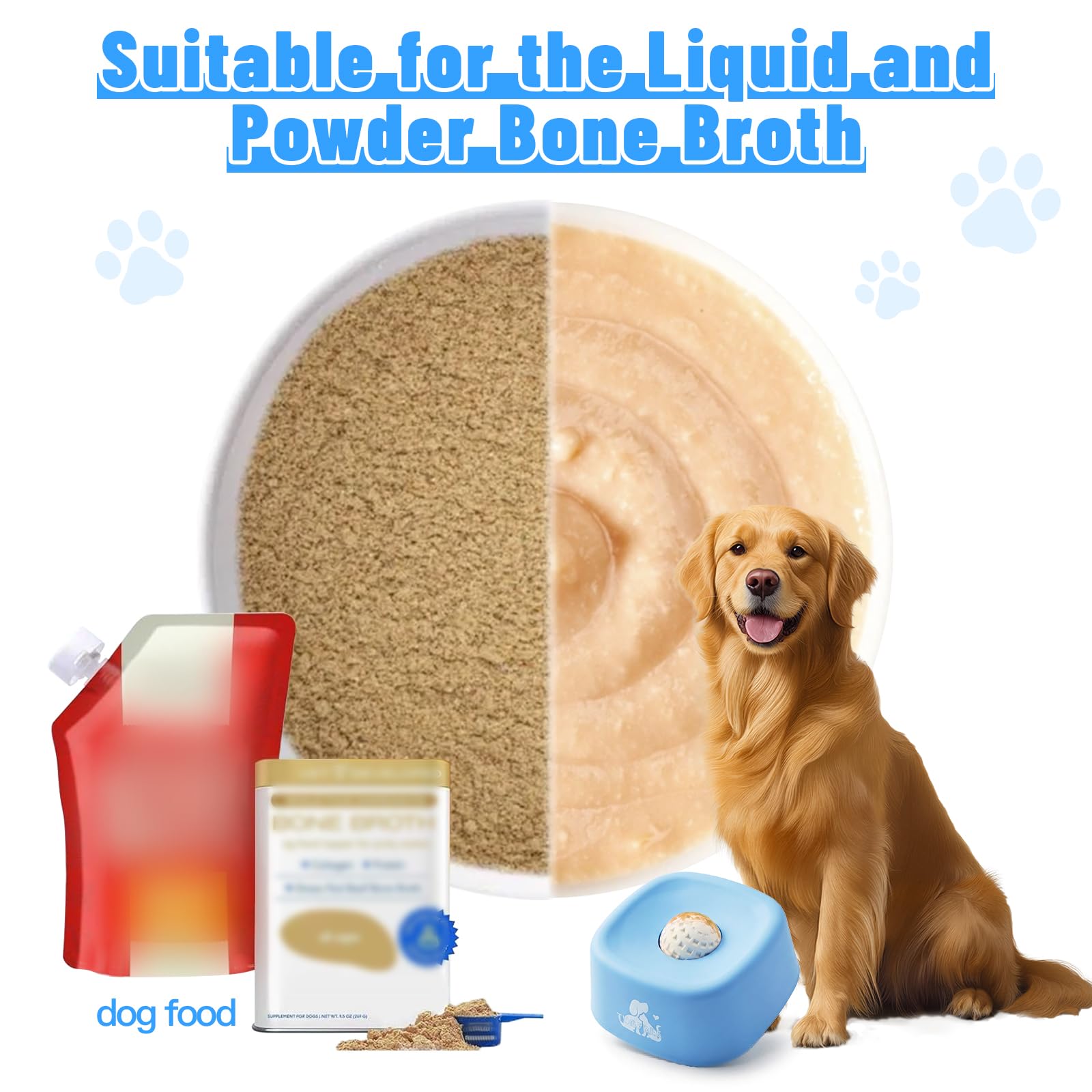 TUGFREE Gamelles pour chien à alimentation lente, distributeur de casse-tête à lécher pour friandises liquides, bol à lécher pour bouillon d'os et yaourt, jouet interactif pour soulager l'anxiété