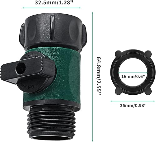 Miniatura 4 de Waziaqoc 6 válvulas de cierre conector estándar de manguera de plástico de rosca de 34 pulgadas válvula de cierre de manguera de jardín válvula de