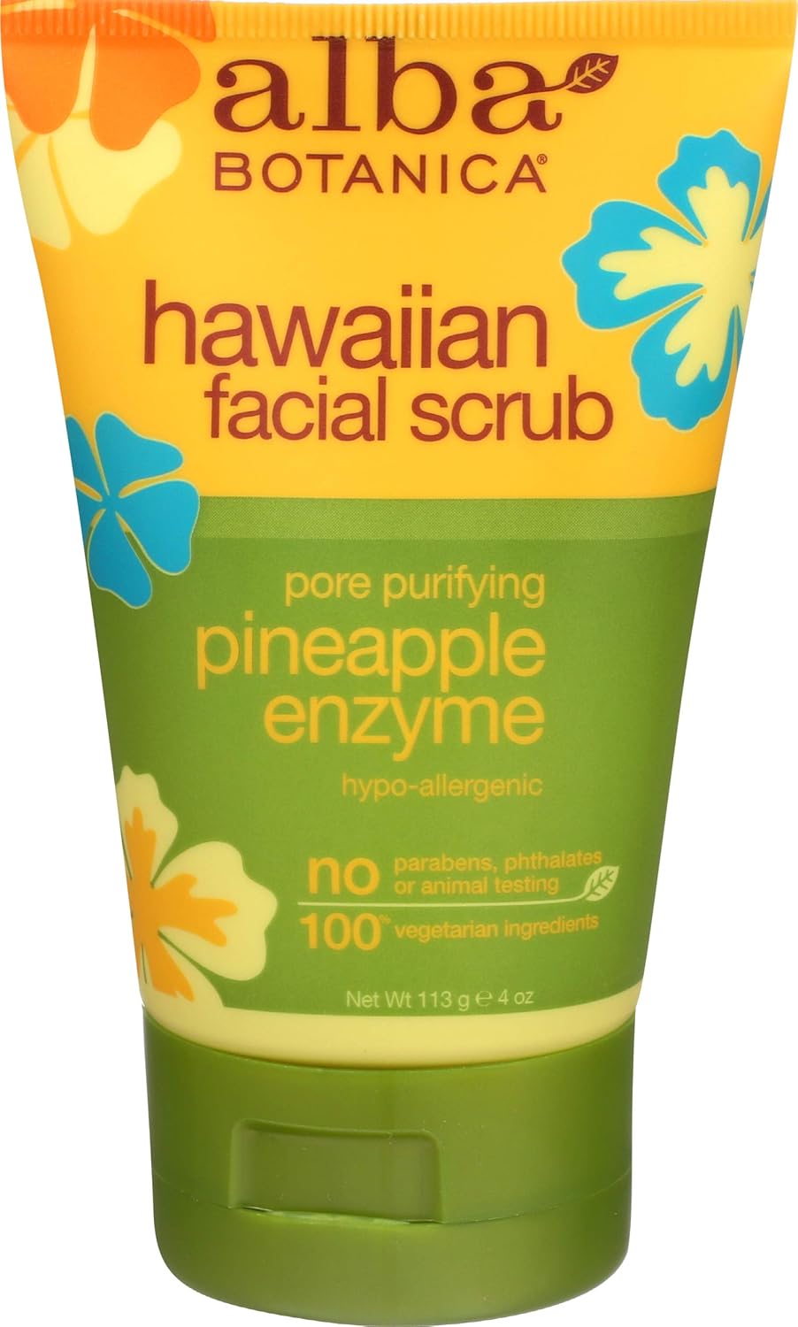Alba Botanica Hawaiian Pineapple Enzyme Facial Scrub, 4 oz