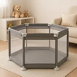 Cercadinho Bebê Infantil Chiqueirinho Criança Menino Menina Cercadinho com Grade