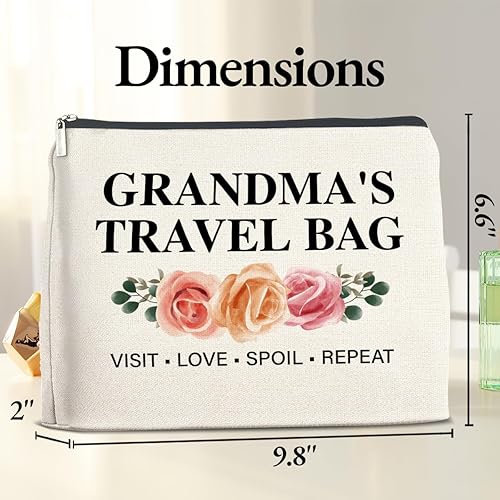 Miniatura 2 de Regalo para abuela de nieta, nieto, divertida bolsa de viaje para abuela, bolsa de maquillaje para abuela, regalo para la abuela para cumpleaños,