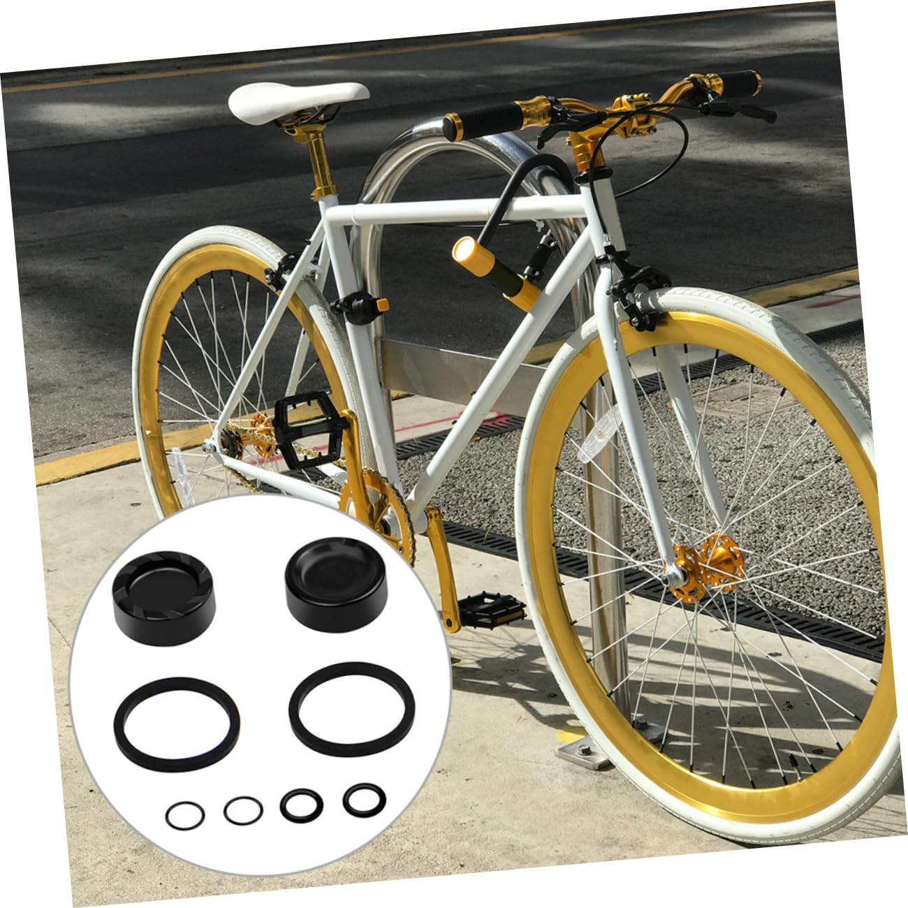 Bicicleta De Presión De Aceite Kit De Frenos De Bicicleta Kit De Freno Bicicletaa Kit De Reparación Freno De Metal Pistón De Metal Pinza De Freno Hidráulico Bicicleta Kit De Sello