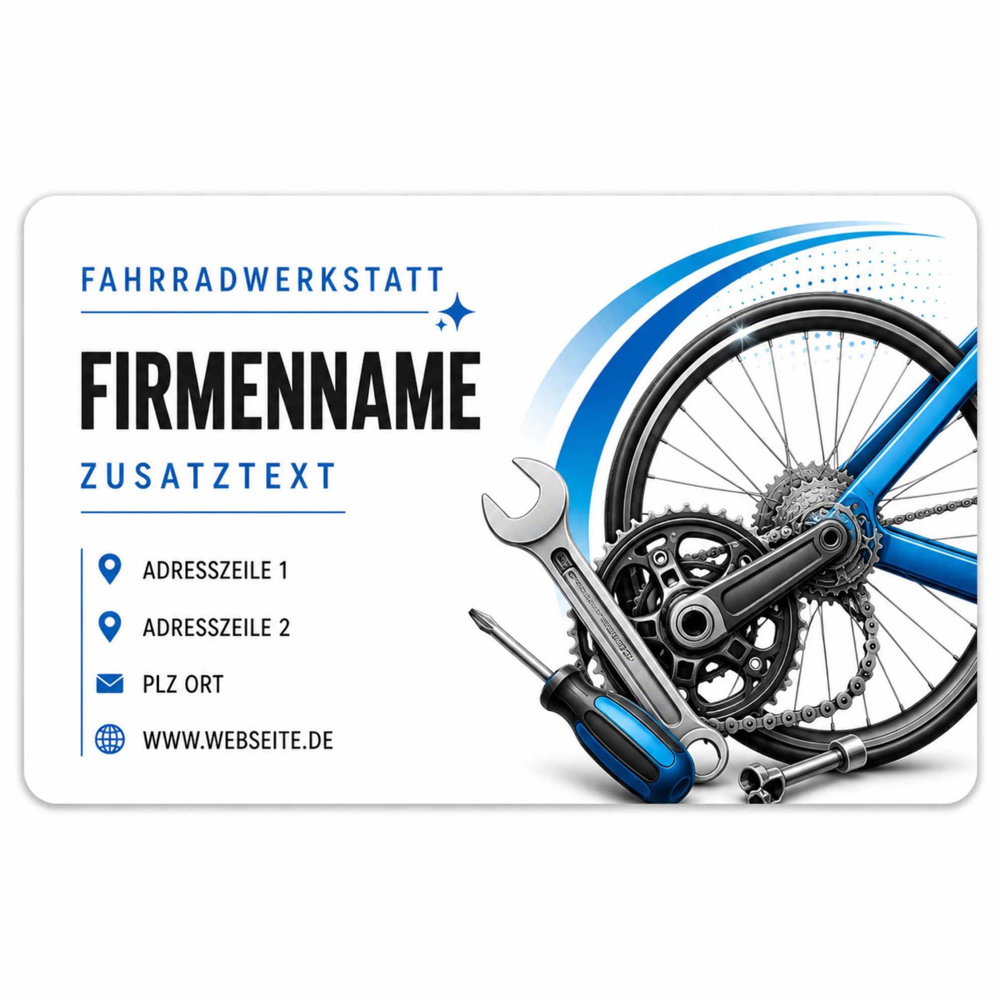 Visitenkarten erstellen - 1000 Stück - Fahrradwerkstatt - beidseitig