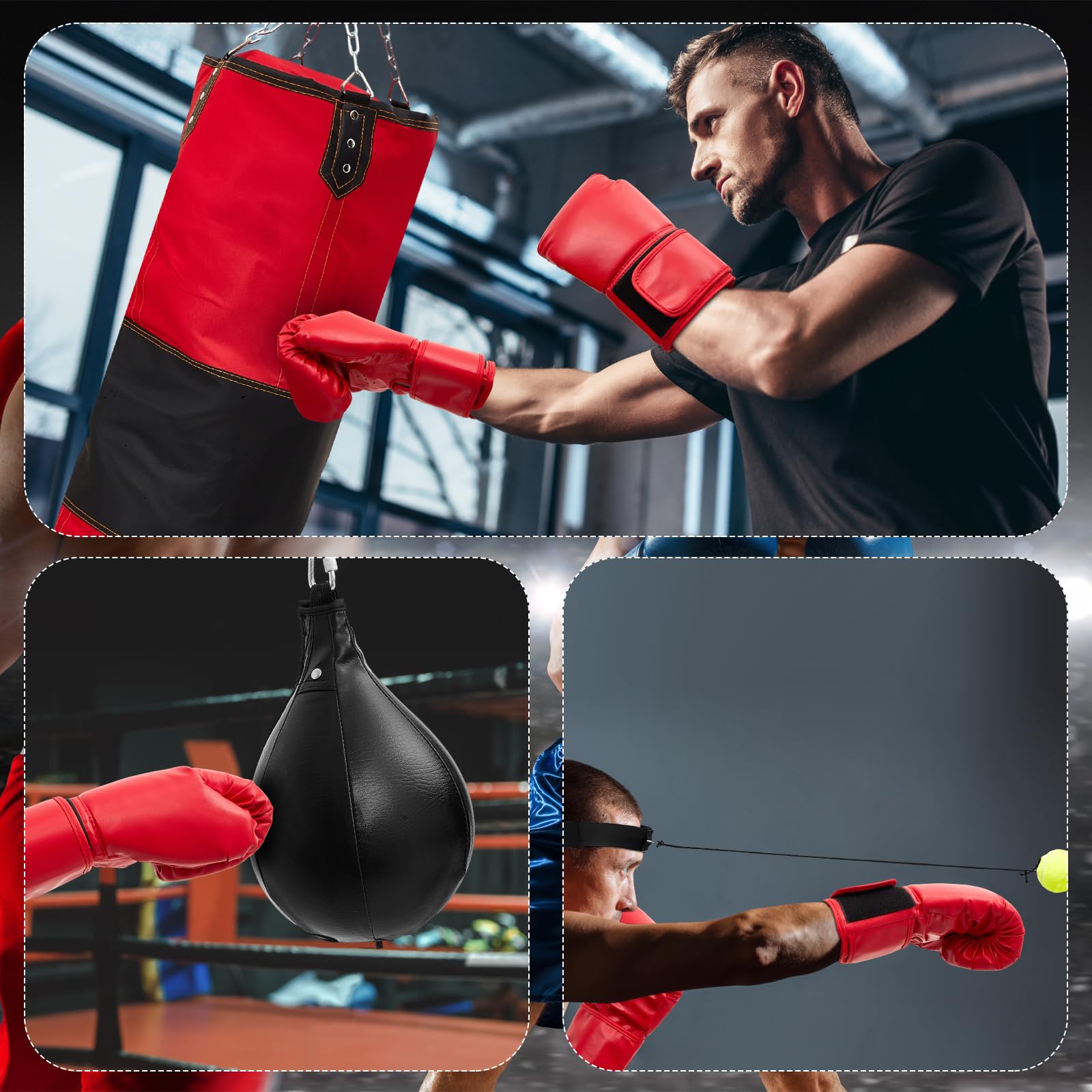 Sac De Frappe Lourd En Toile - Sac De Boxe D'Entraînement (Vide) - Avec Chaîne Métal - Pour MMA, Muay Thai, Kickboxing