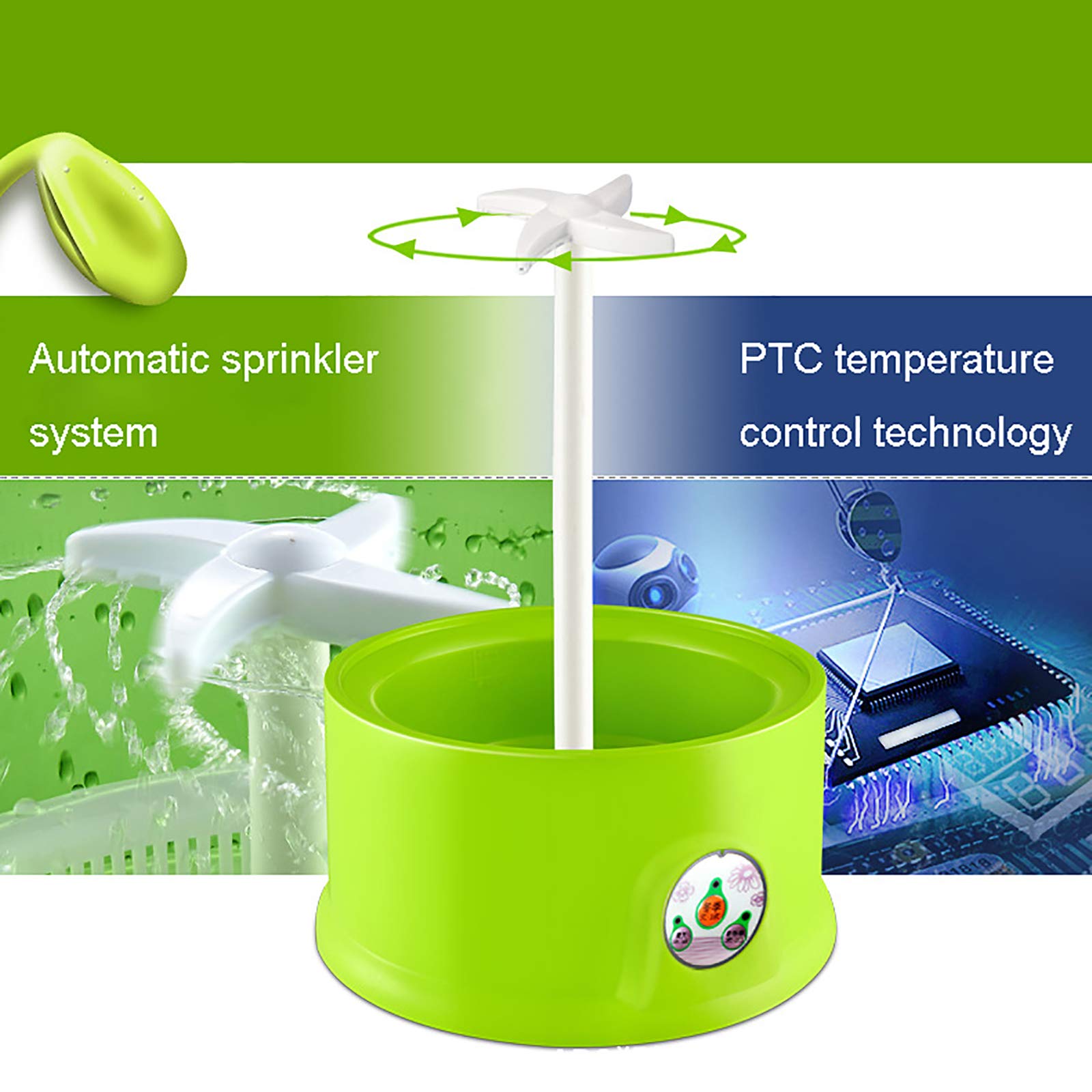Germinador Automático, Máquina Automática Inteligente de Brotes de Frijoles, Control de Temperatura y Herramienta de Cultivo de Semillas de Riego Automático