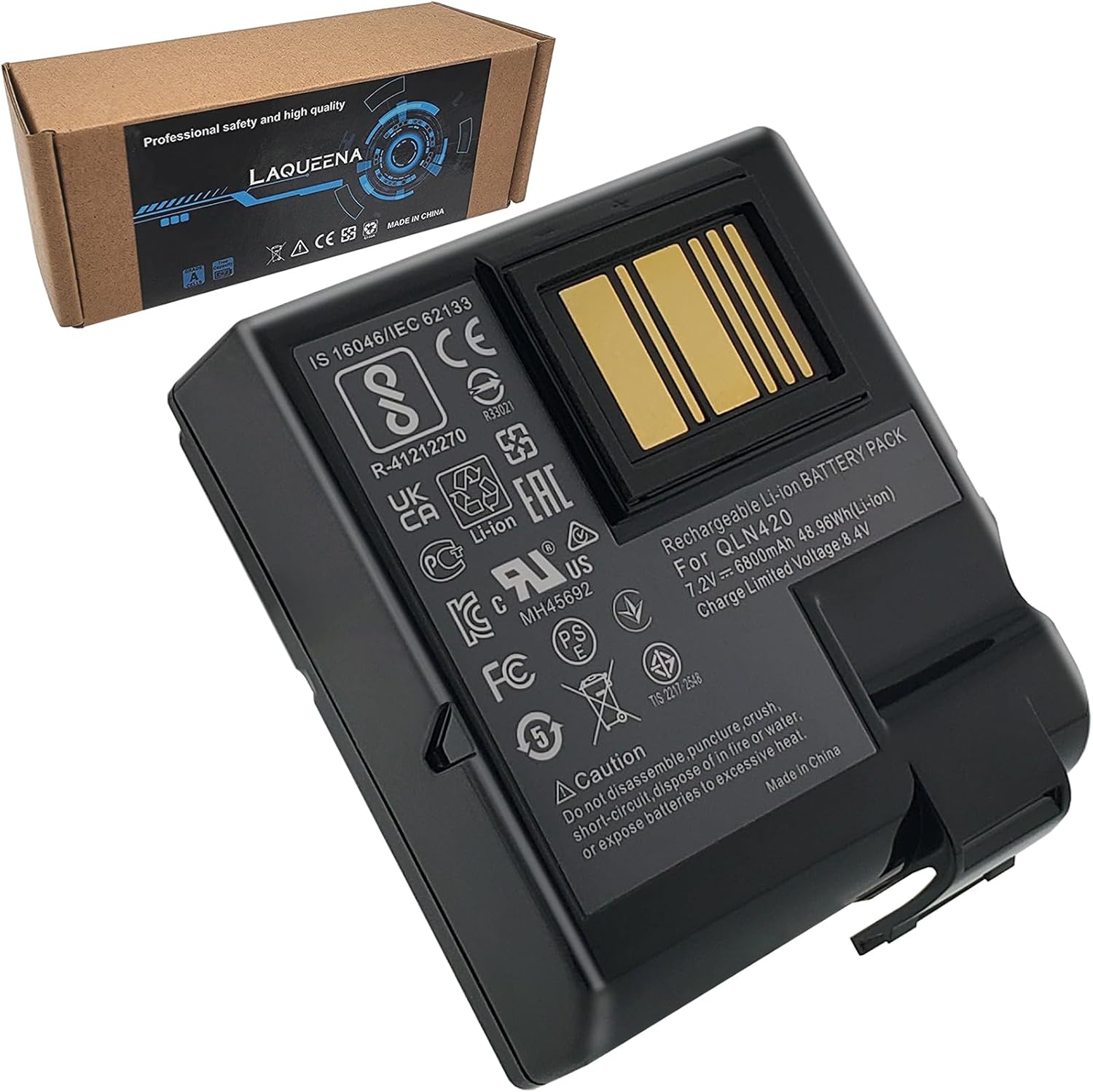 QLN420 Battery Compatible with Zebra ZQ630 ZQ63-AUWA000-00 ZQ63-ACFAC10-00 P1040687 P1089760-002 P1050667-016 BTRY-MPP-68MA1-01 P1049729 Printer 48.96WH 7.2V