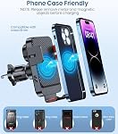 Wireless Car Charger, MOKPR Auto-Clamping Car Phone Holder Wireless Charger Air Vent Car Phone Mount fit for iPhone 17/16/15/14/13/13 Pro/12 pro/12/11/X/8, Samsung S23/S22/S21/S20 (Bright Red)