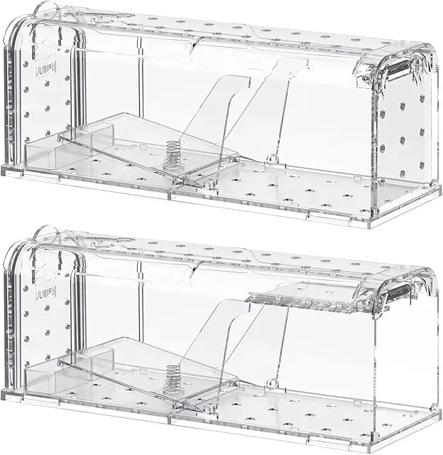 Teletrogy 2-Pack Reusable Mouse Trap Cage - Animal Friendly Musfälla Bur