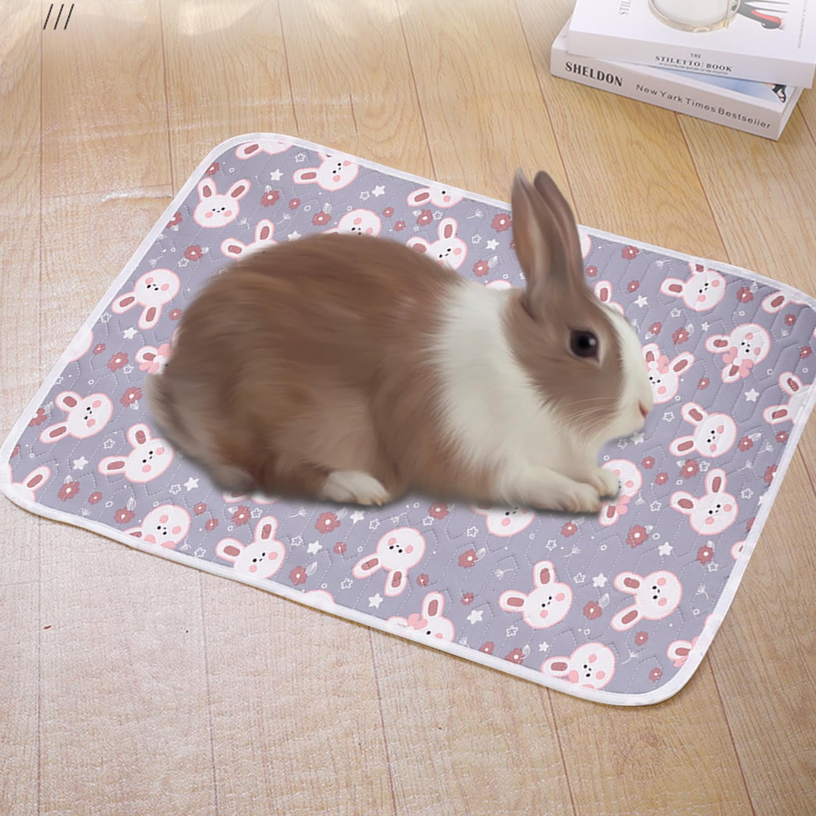 KASESSS 2PCS Small Pet Cooling Mat, 40x30cm Rabbit cooling Mat, Rabbit Cooling Pad Bite Resistance, Soft and Comfortable Cool Mats for Rabbits, Guinea Pig, Hamster, Stay Cool This Summer, Pet Ice Pad - Image 4