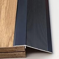 Vista 1 de HJXGQJM Tira de umbral de transición de piso de aluminio, tira de puerta de transición, borde de puerta para pisos laminados de vinilo de madera