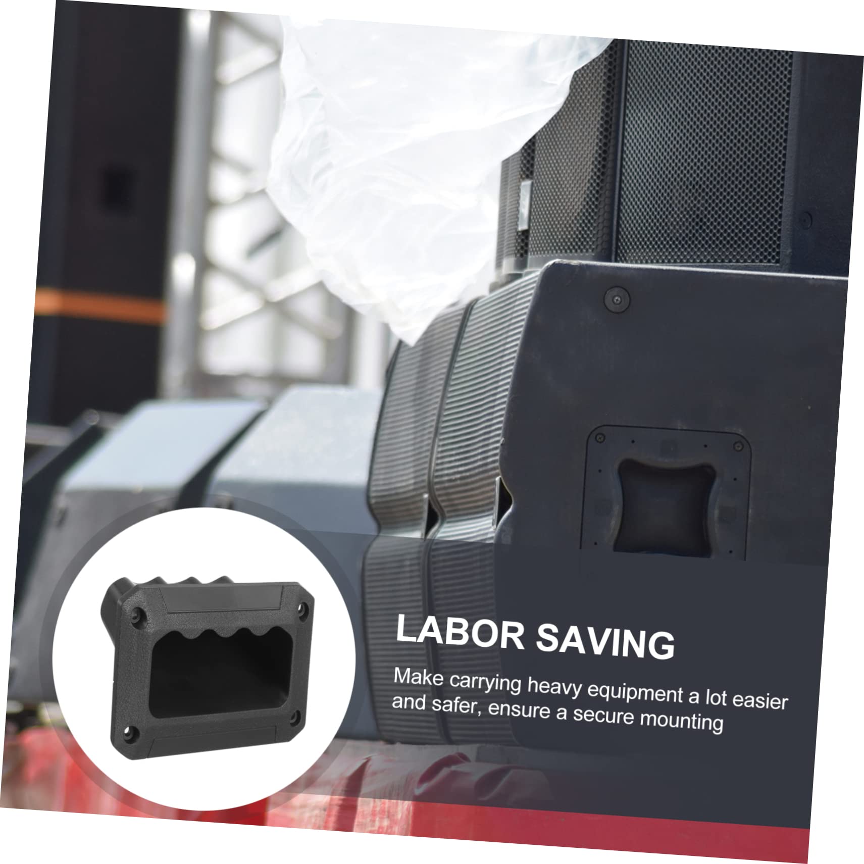 HOLIDYOYO Long-Lasting Speaker Handles 8pcs Plastic Amplifier Handle Straps for Cabinet Speakers