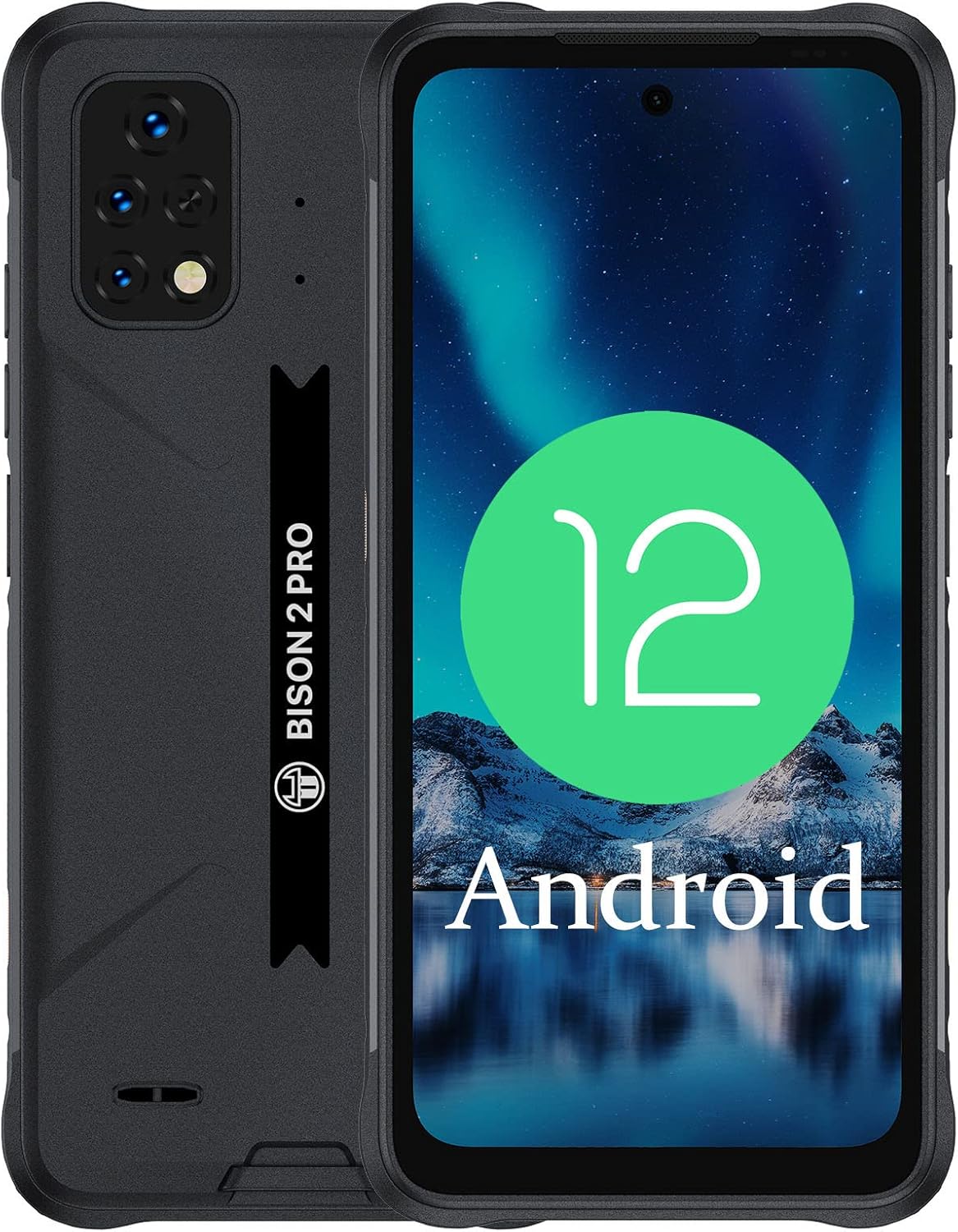 UMIDIGI Rugged Unlocked Cell Phones, Bison 2 PRO 8G+256GB, Rugged Smartphone with IP68 & IP69K, 6150mAh Mobile Phone, Android 12, NFC, 6.5" FHD, 48MP AI Triple Camera, Dual 4G, 18W, Type-C, GPS