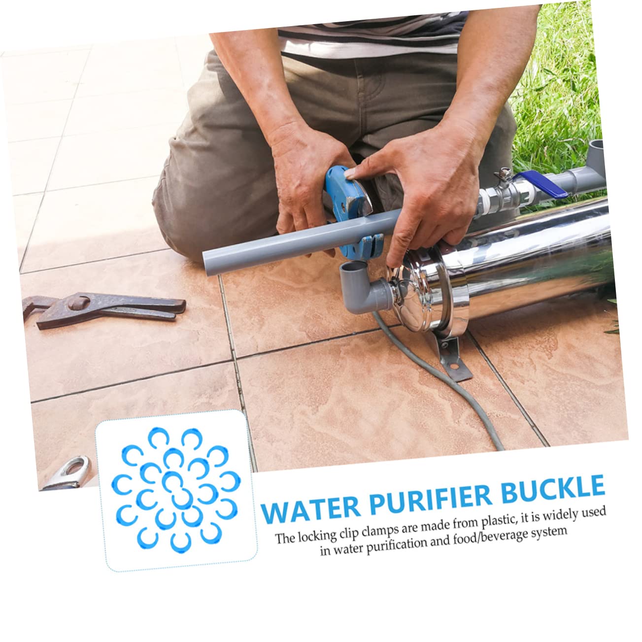 Operitacx Water Filter Quick Connector Buckle 1/4 Inch Locking Clip for Sink Water Filter Dispenser