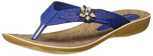 Walkaroo Womens Faux Leather Red & Beige Fashion Sandals (W106)