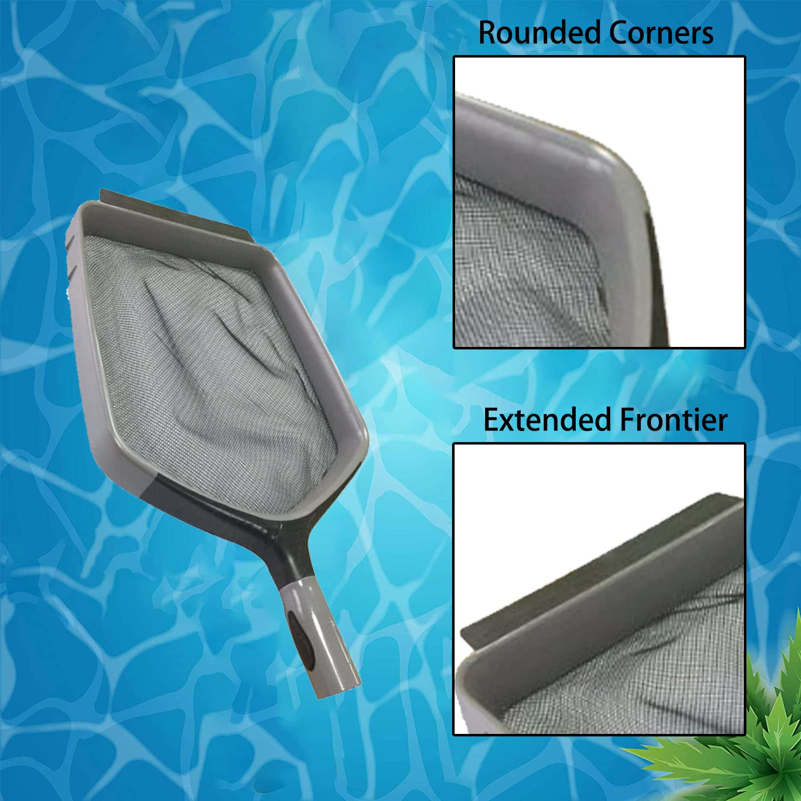 SRHIMEOS Rete da Piscina, Schiumatoio Retino Piscina Professionale per Pulizia Piscina Foglie e Detriti, per Pulizia Piscina, laghetto, Fontana o Acquario