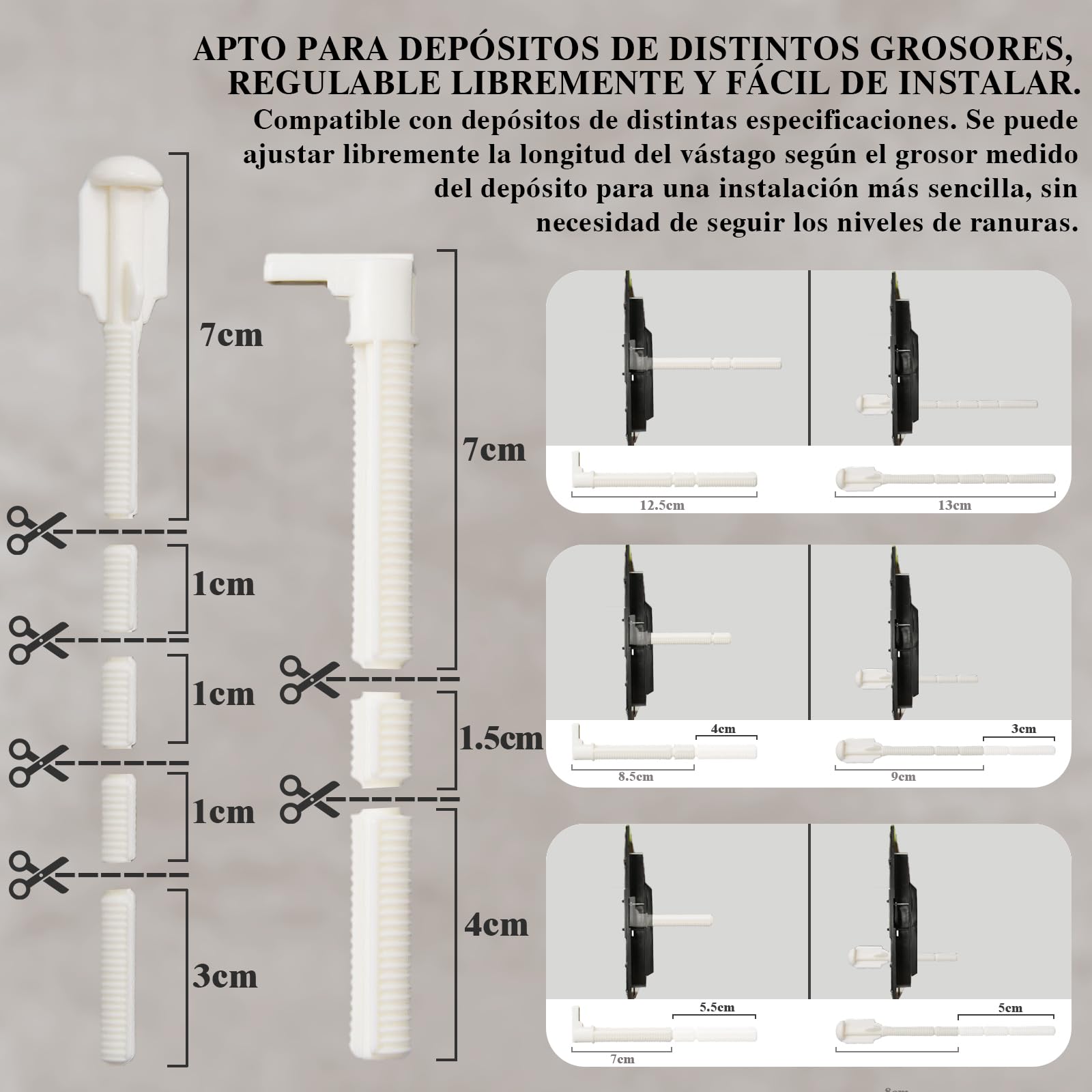 Placa de Accionamiento WC Doble Descarga, Compatible con Geberit Sigma 01/20/30, UP300 & UP320, con Kit de Palancas y Marco de Instalación, 245 × 164 mm (gris oscuro)