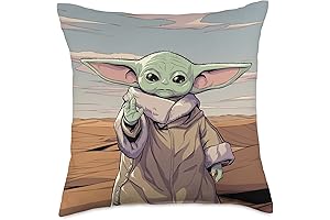 The Child Mandalorian™ Pillow: Embroidered with Raised Hand