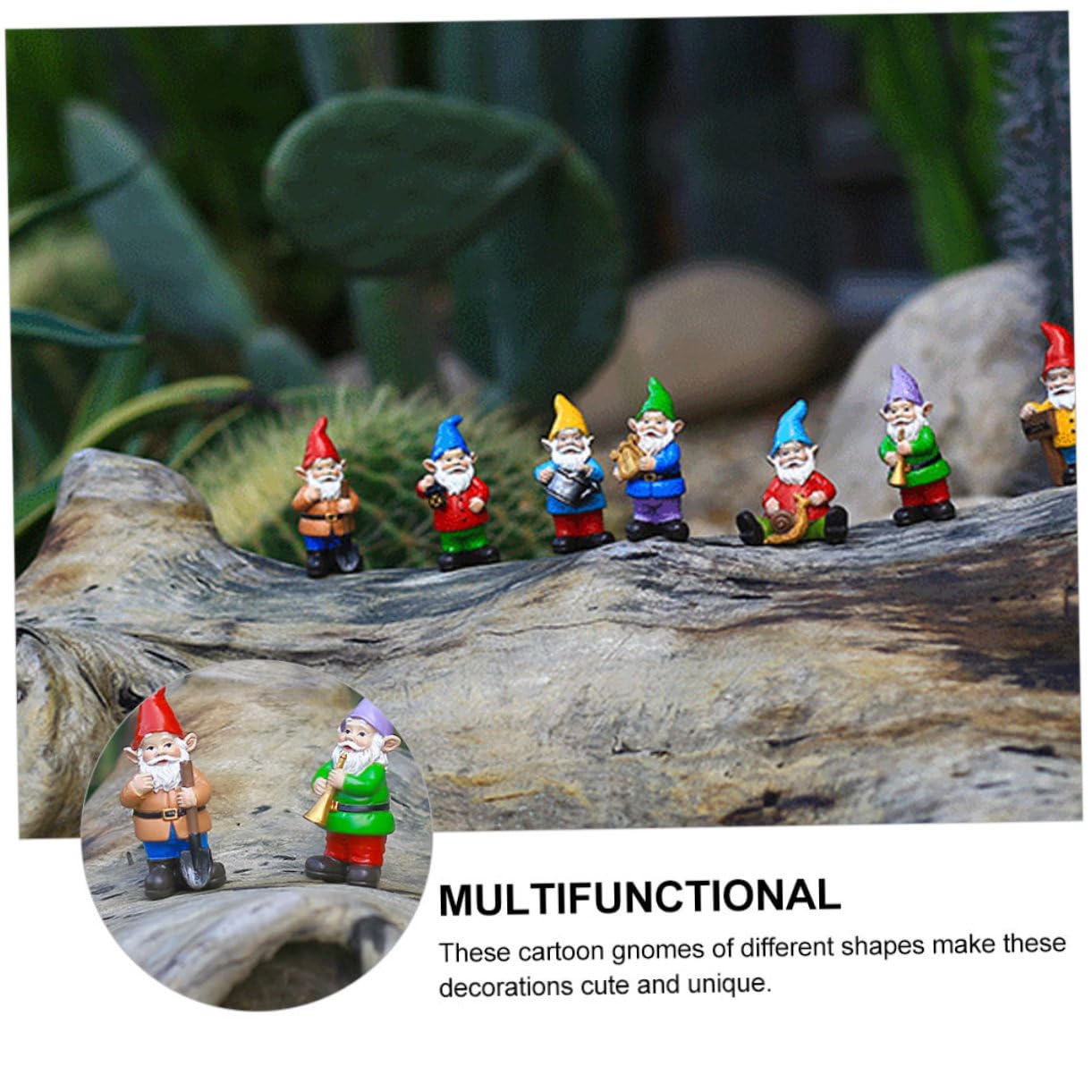 BESPORTBLE 1set Gnomi Da Giardino Miniature Resina Decorazione Creativa Per Interni Ed Esterni Resistente All e Alla Per e Decorazioni Natalizie