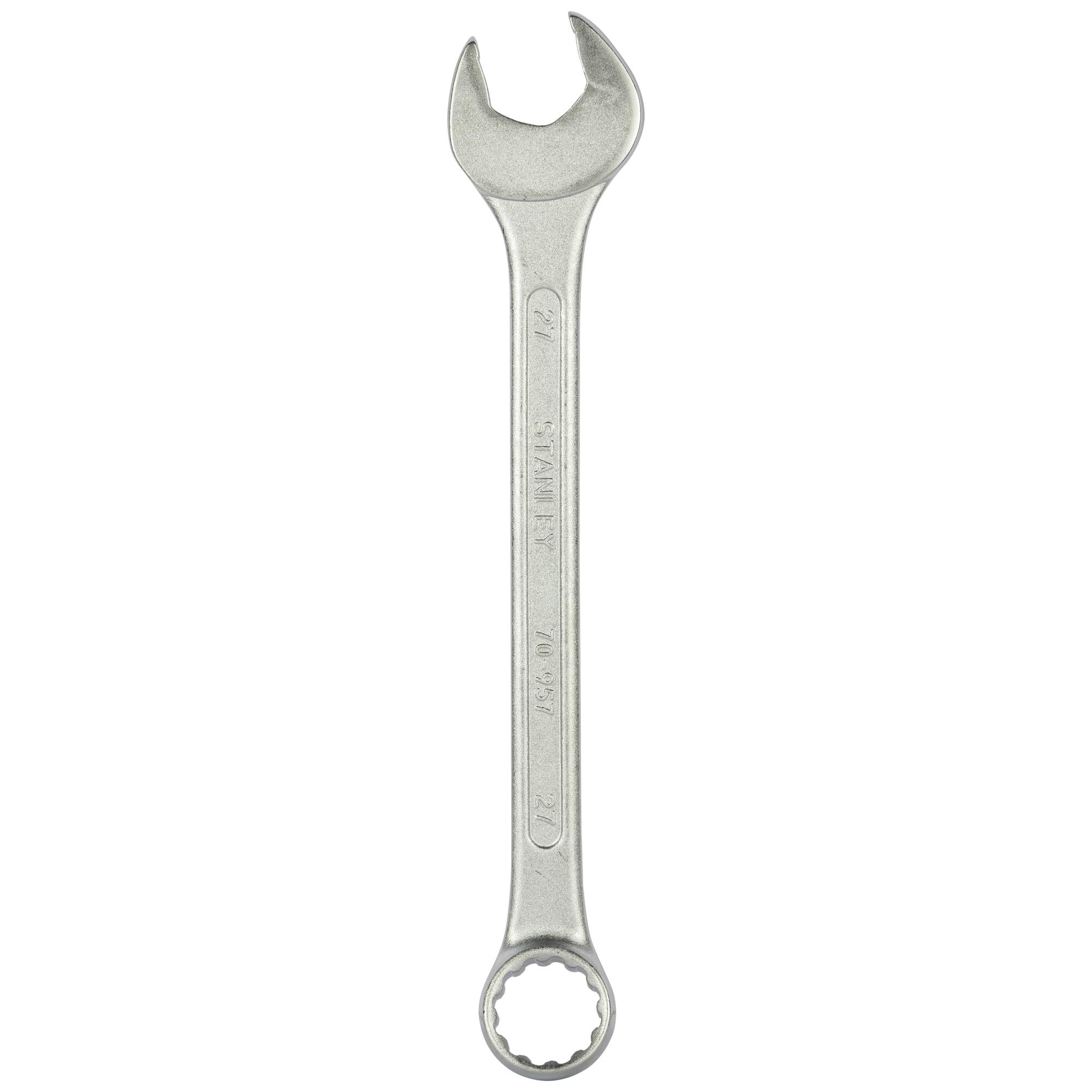 STANLEY 70-957E High Grade Steel Combination Spanner with Matte Finish-27mm