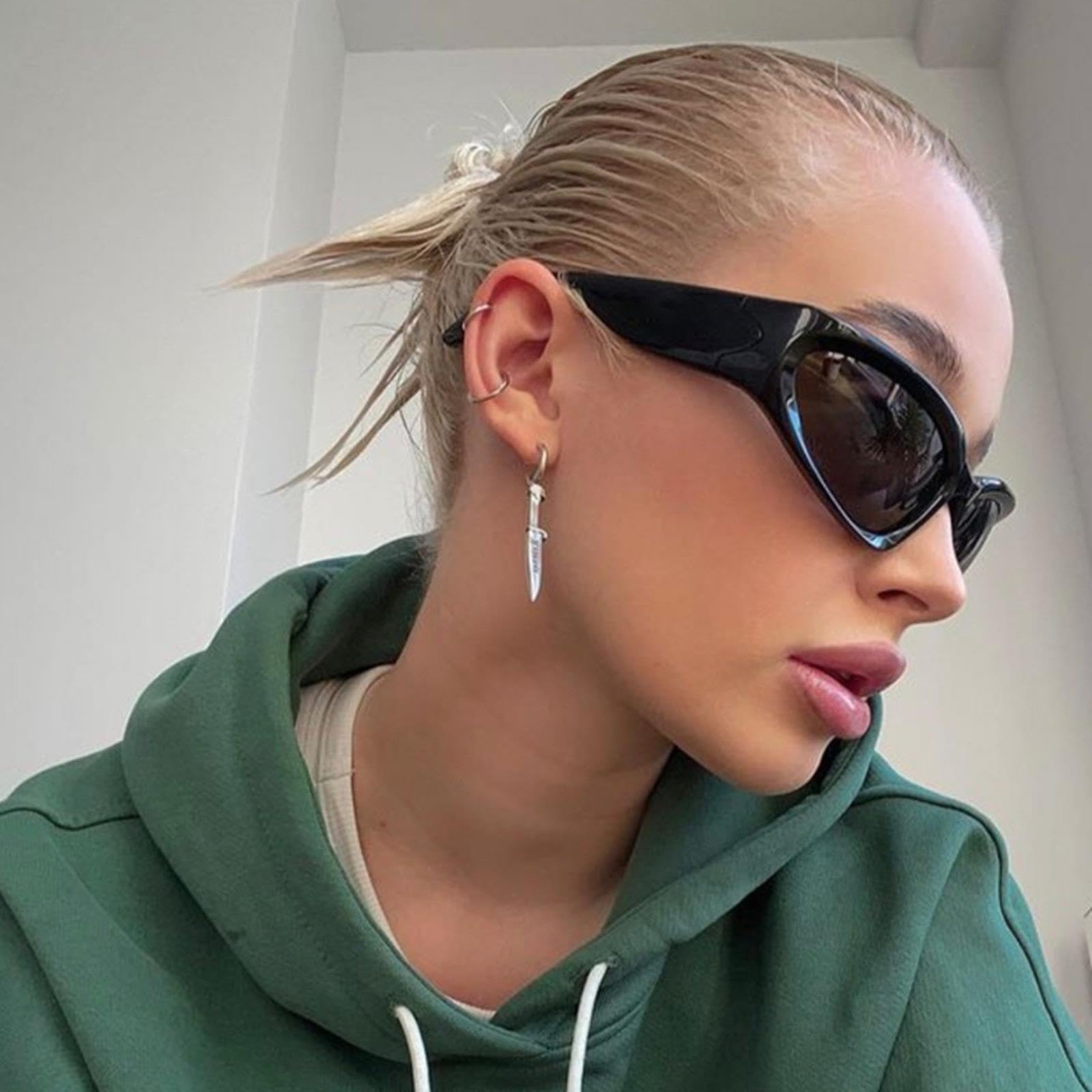 NOGRAX Okulary przeciwsłoneczne męskie damskie retro lustrzane okulary przeciwsłoneczne damskie sporty na świeżym powietrzu czarne odcienie vintage okulary do jazdy samochodem