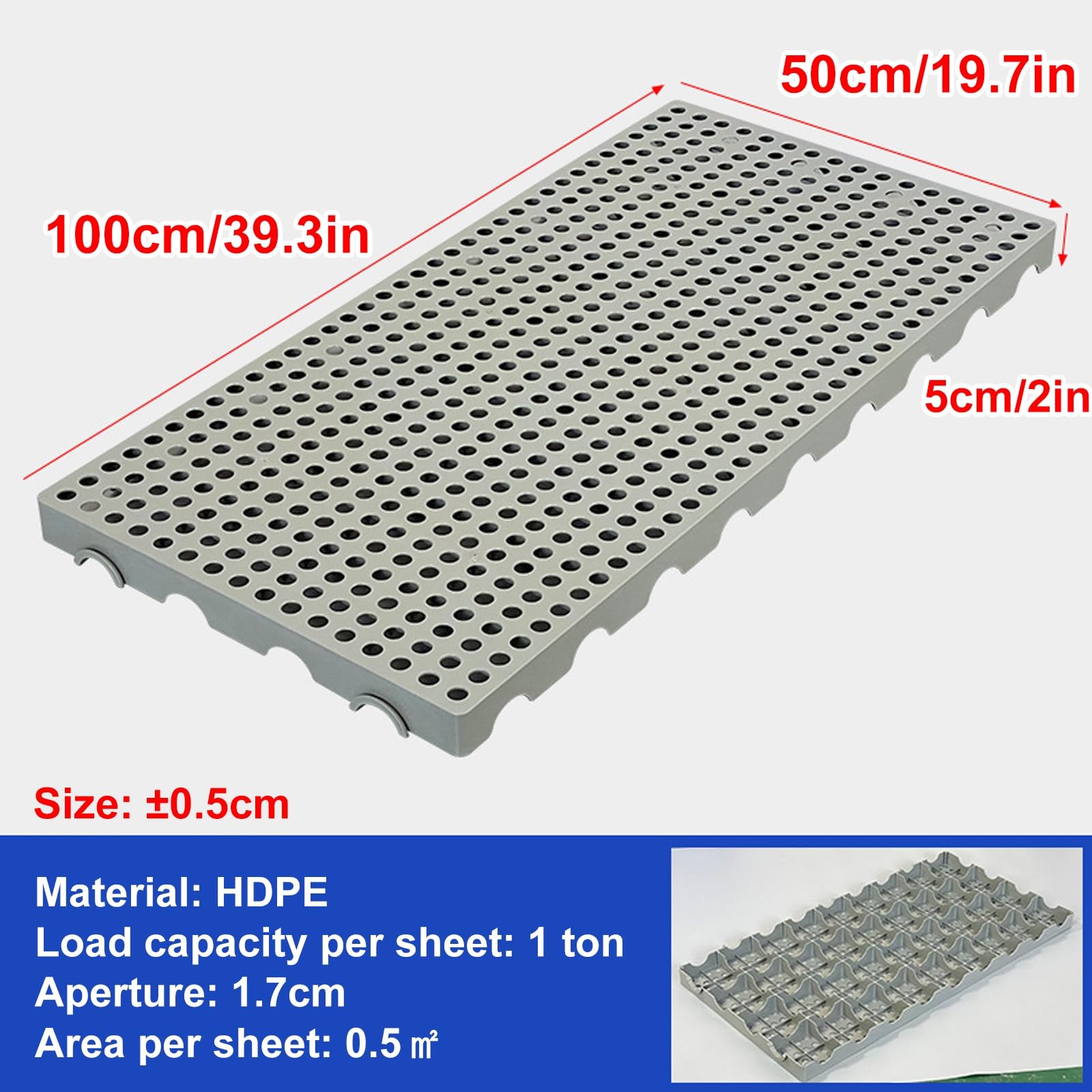 Palettes en plastique, Palette en plastique emboîtable en PEHD
