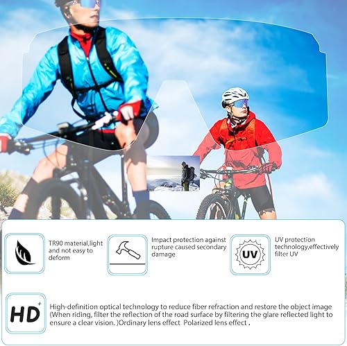 Miniatura 3 de Tnvldgh Polarized Cycling Glasses for Men WomenUV 400 Protection Sunglasses for CyclingSkiing DrivingBaseball Running