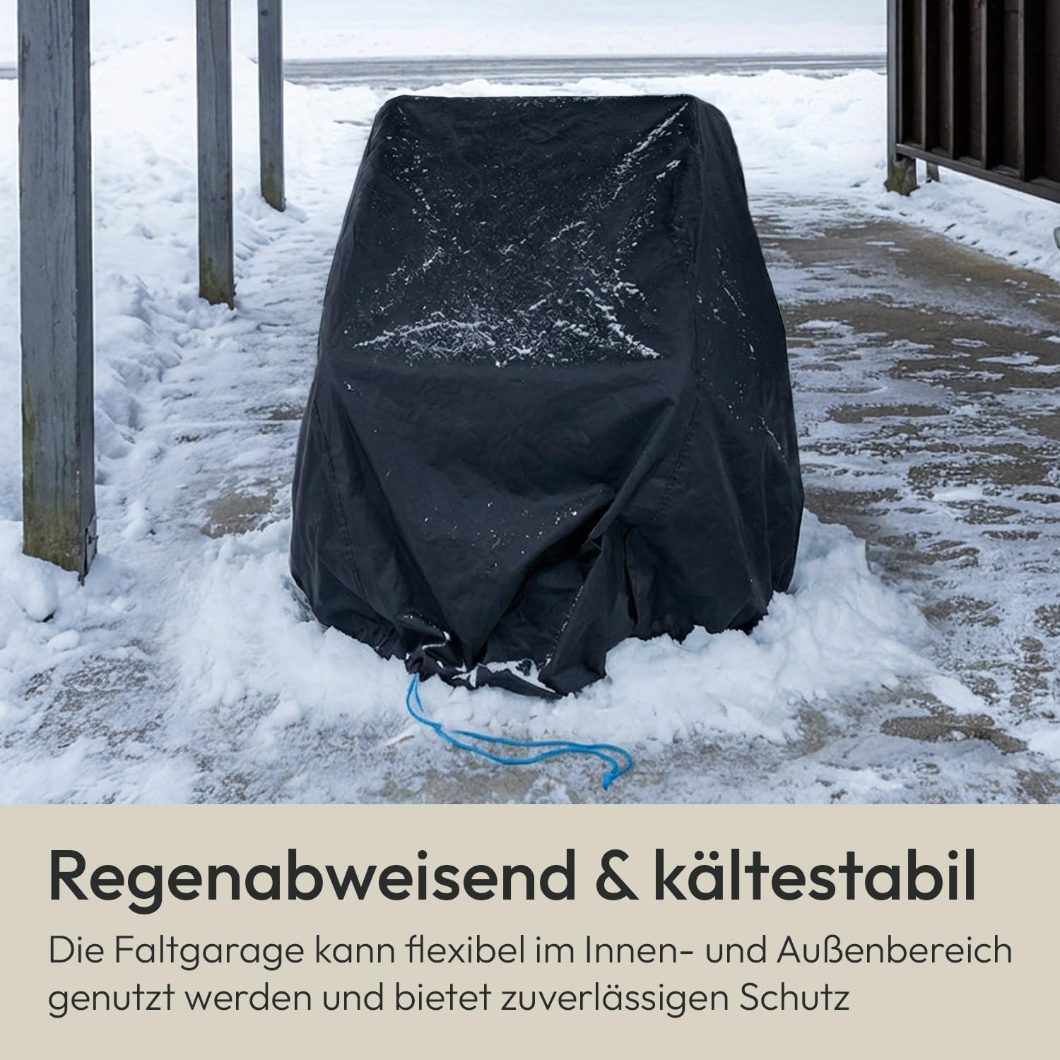 Qeridoo Faltgarage für Fahrradanhänger | Wetterfeste Schutzhülle | Robuste Abdeckung für Qeridoo Modelle | Platzsparend & einfach faltbar