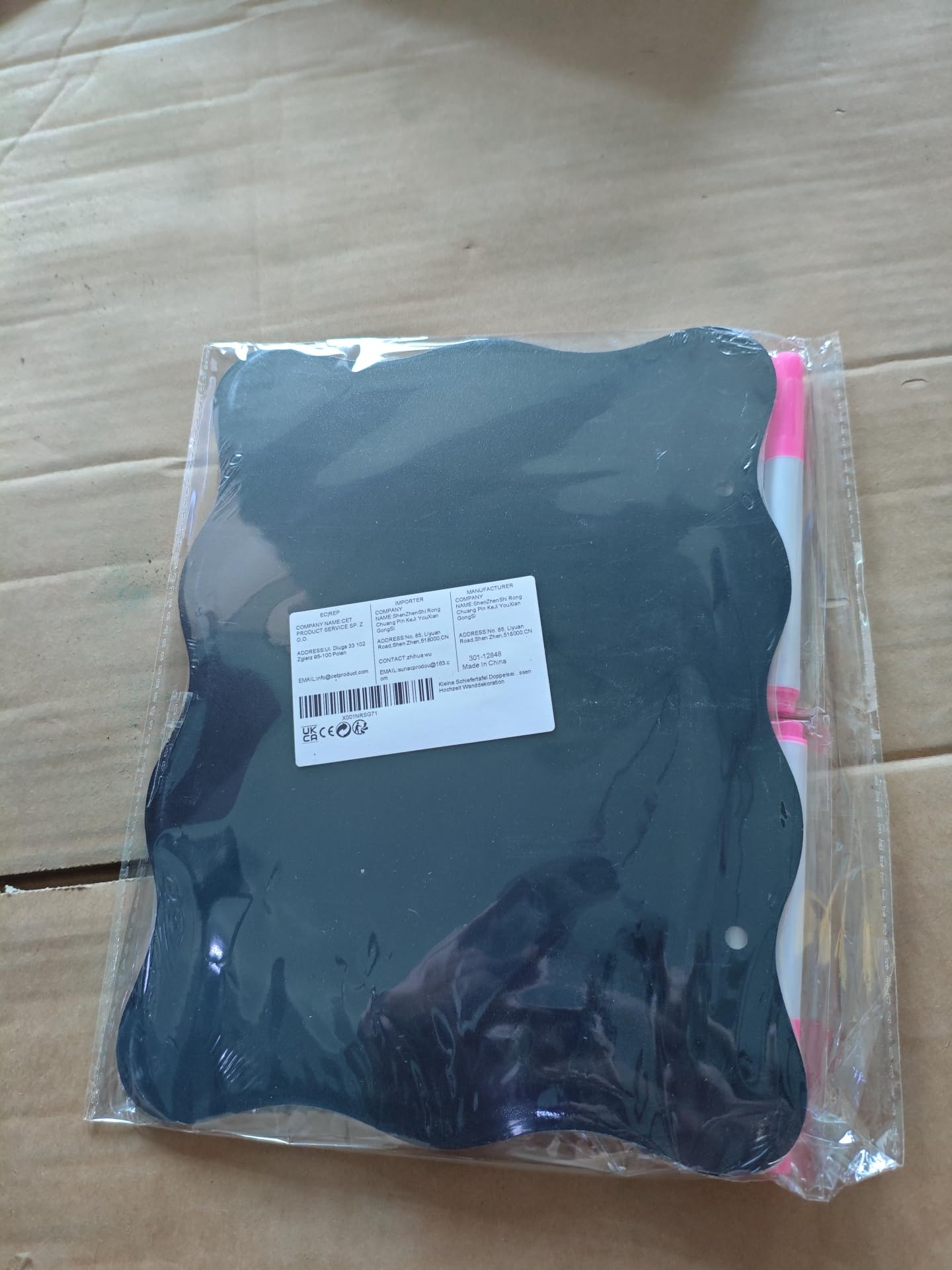 QLEUIFT Lavagna Da Appendere 30x21 Cm - Con Corda Per Messaggi, Menu E Decorazioni, Nero