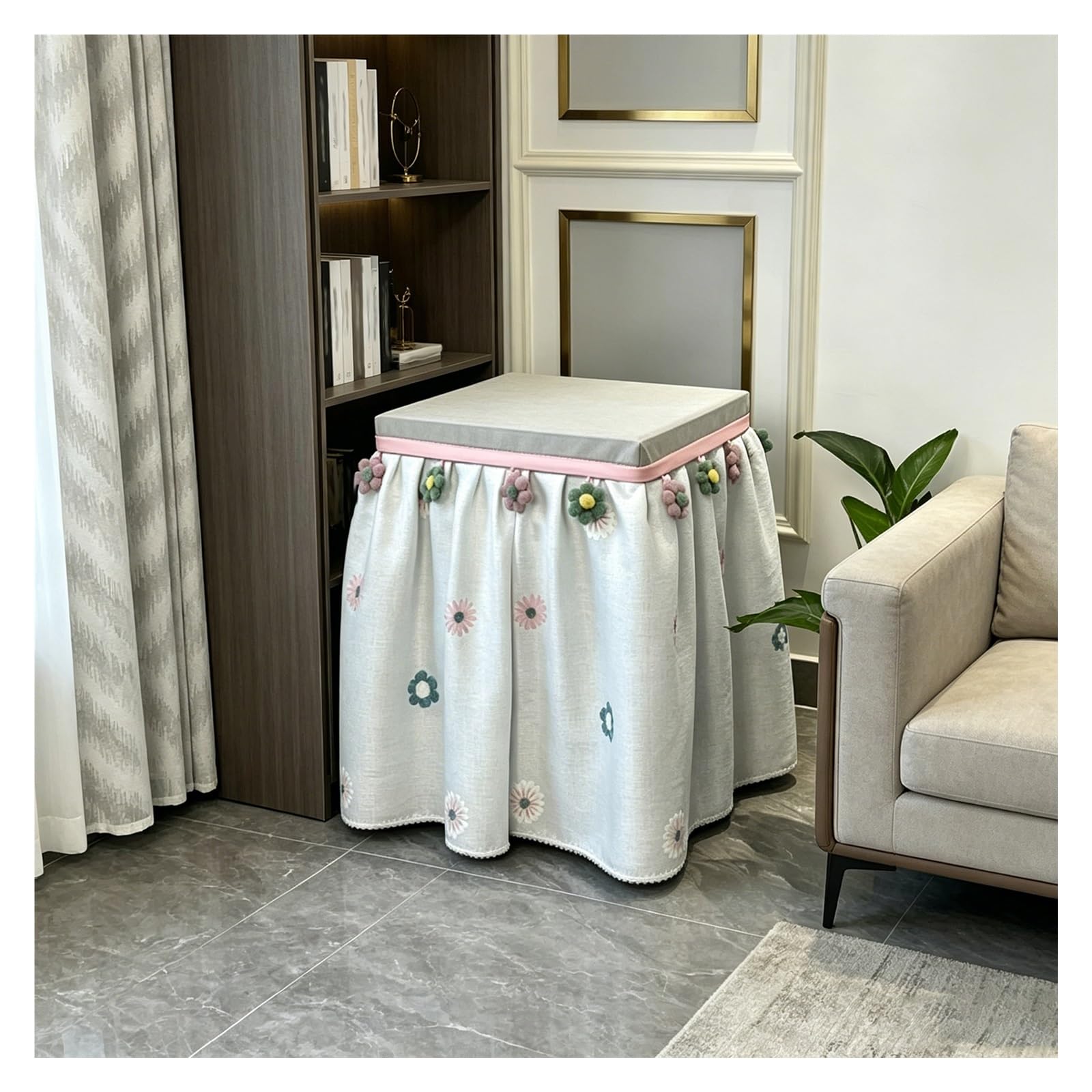 CHZDPP Custom Safe Cover with Front Pull Curtain, Synthetic Security Safe Cover, Dust&Water Proof Cabinet Safes Disguise with Patterns(A,20x16x28in/50x40x70 cm)
