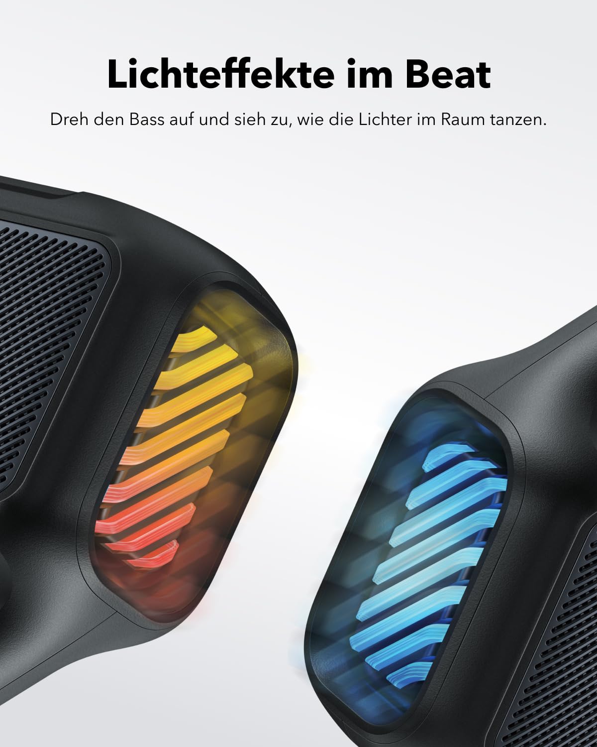 soundcore by Anker, Boom 2 Outdoor-Lautsprecher, 80W, Subwoofer, BassUp 2.0, 24h Akku, IPX7 Wasserdicht & Schwimmt, LED-Licht, USB-C, EQ, BT 5.3, Mobiler Bluetooth-Speaker, Camping, Strand, Garten