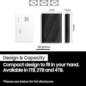 Samsung T9 Portable External SSD 4TB, USB 3.2, Speed up to 2,000